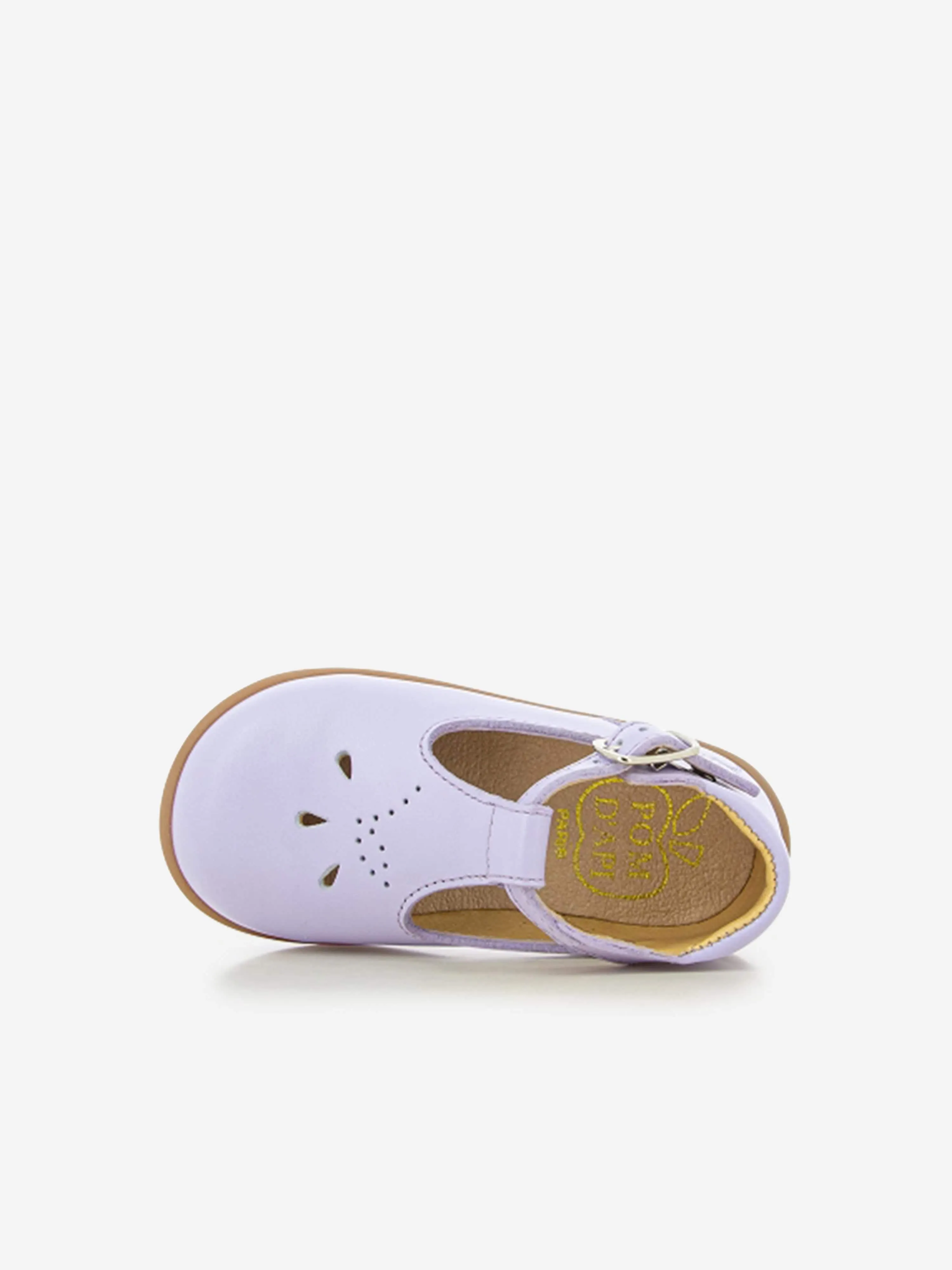 Chaussures Salome Debout en Cuir pour Fille Pom D'Api en Violet