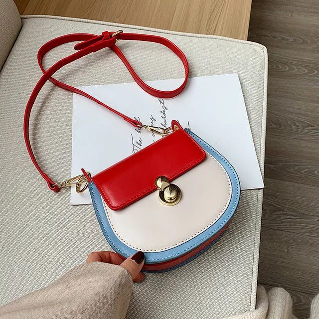 Sacs Bandoulière en Similicuir à Contraste de Couleur pour Femmes 2020, Petit Sac à Épaule Tendance, Sacs à Main et Pochettes Femmes, Sacs de Voyage, Sacs Fashion Nova