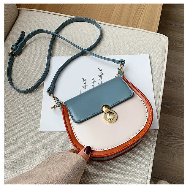 Sacs Bandoulière en Similicuir à Contraste de Couleur pour Femmes 2020, Petit Sac à Épaule Tendance, Sacs à Main et Pochettes Femmes, Sacs de Voyage, Sacs Fashion Nova