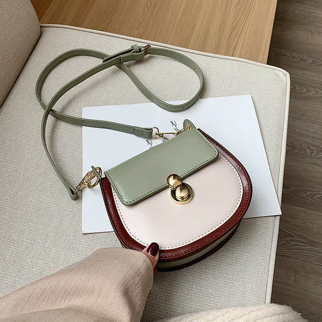 Sacs Bandoulière en Similicuir à Contraste de Couleur pour Femmes 2020, Petit Sac à Épaule Tendance, Sacs à Main et Pochettes Femmes, Sacs de Voyage, Sacs Fashion Nova