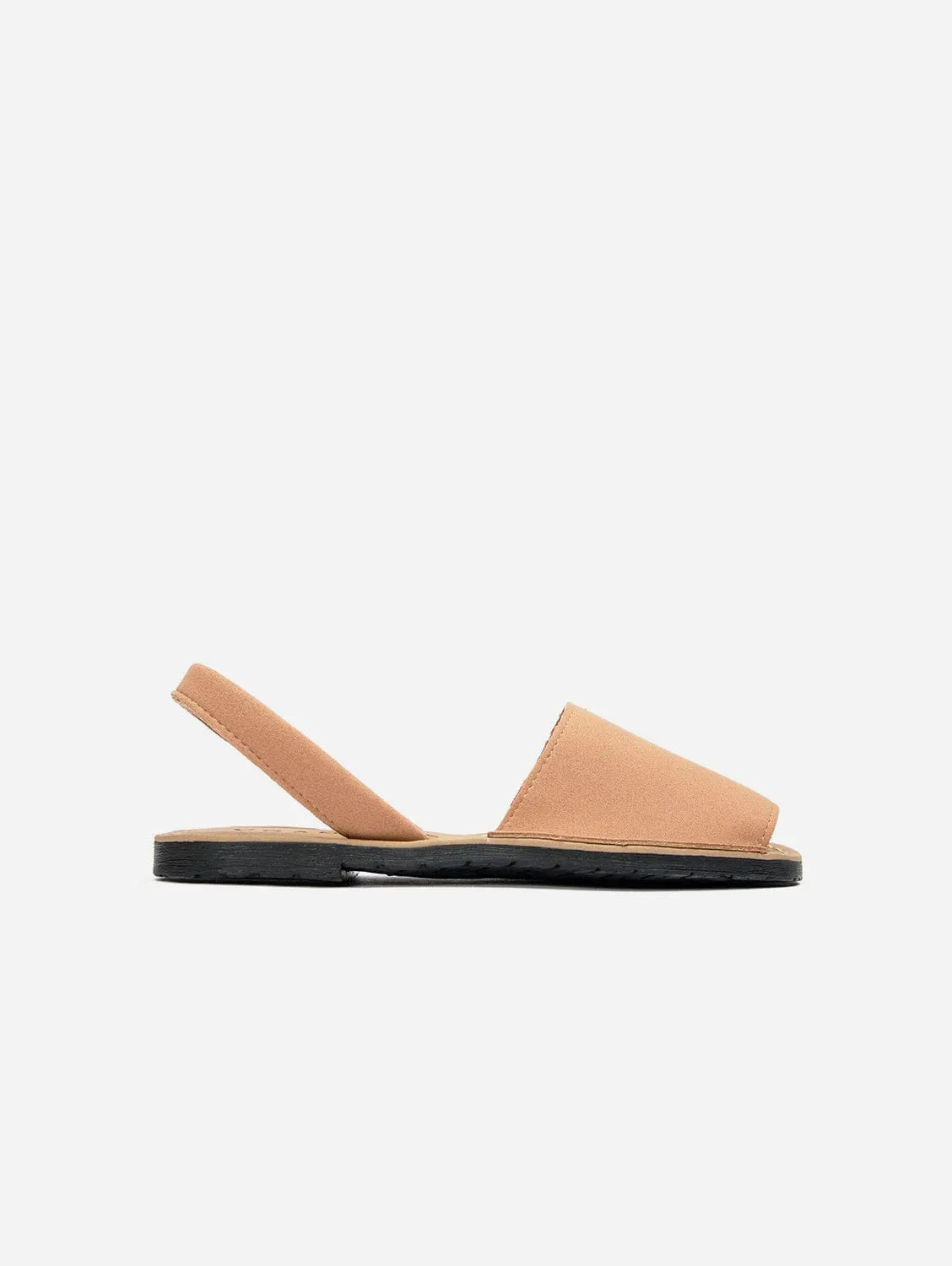 Sandales menorquines en suédine végan pour femmes Rambu | Rose clair