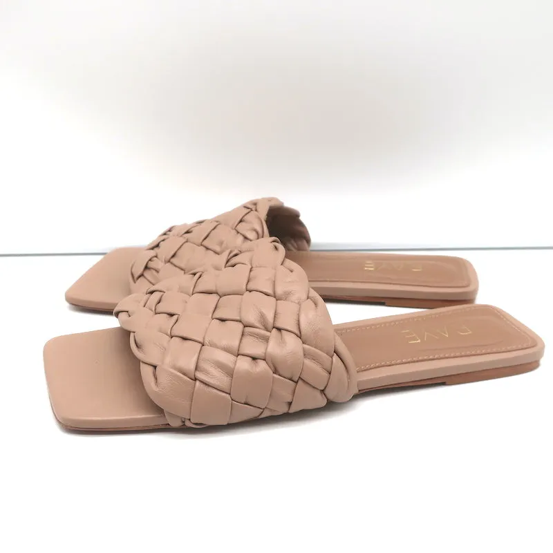 RAYE Sandales à Glissière Ever Nude en Cuir Tressé Taille 7.5