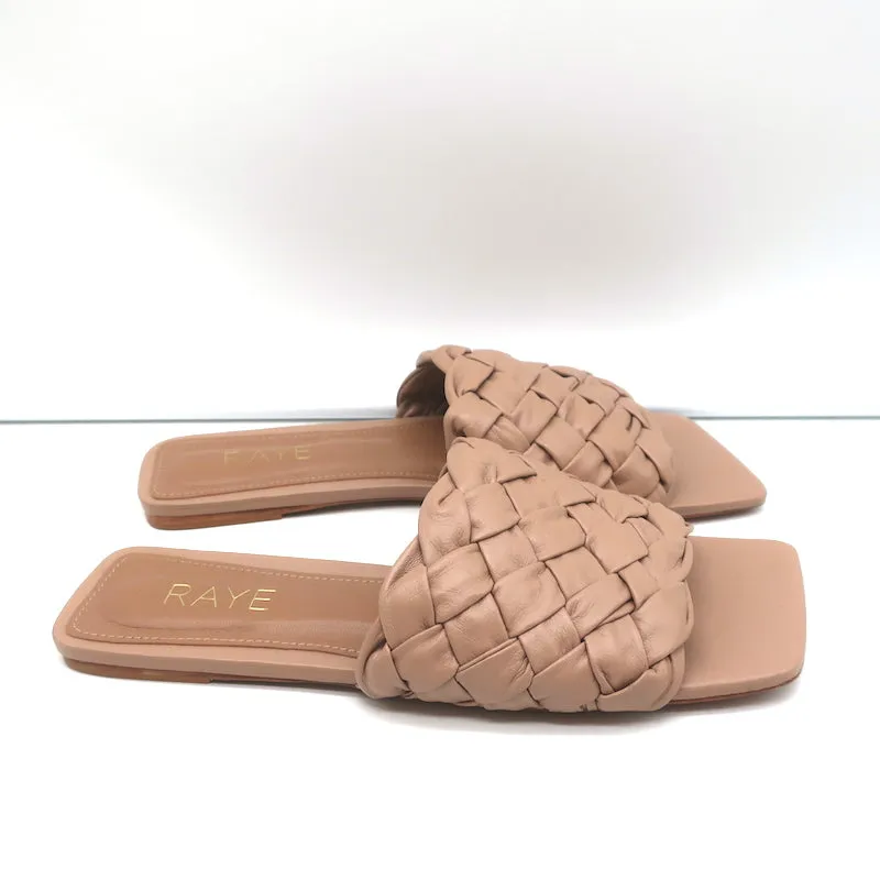 RAYE Sandales à Glissière Ever Nude en Cuir Tressé Taille 7.5