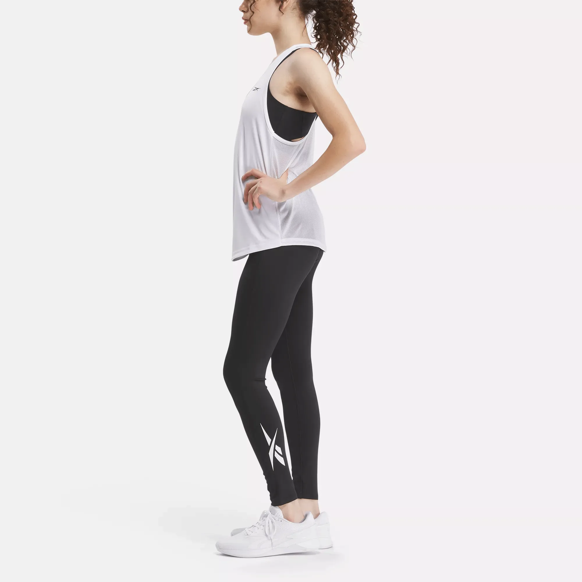 Leggings d'entraînement pour femmes Reebok Shoes avec grand logo ID