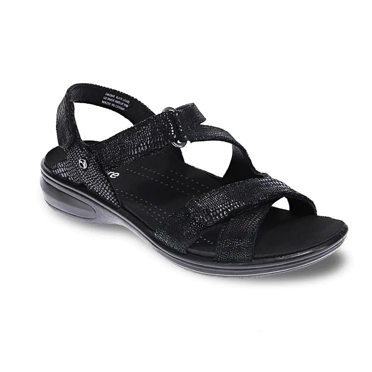 Revere Women's Zanzibar Lézard Noir
