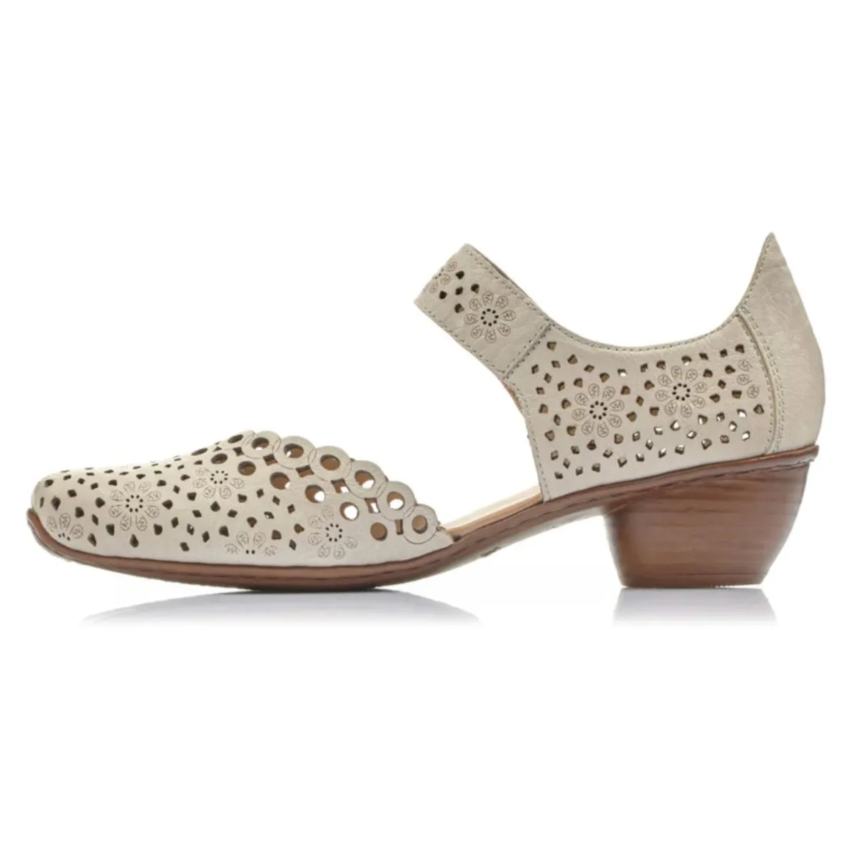 Rieker Femmes 43753-60 Mirjam Cuir Crème
