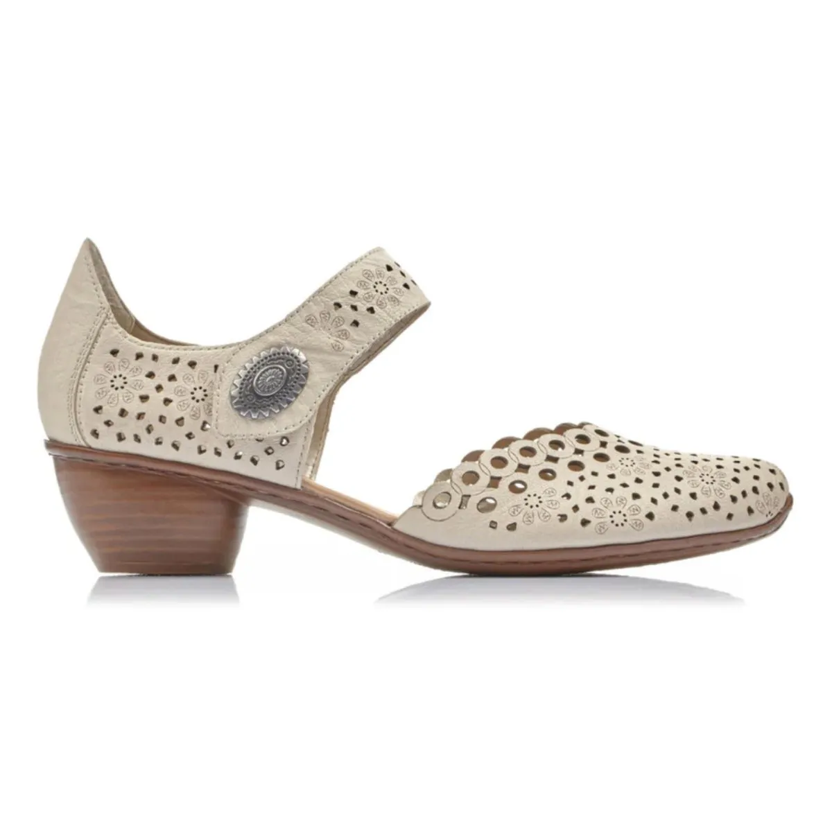 Rieker Femmes 43753-60 Mirjam Cuir Crème