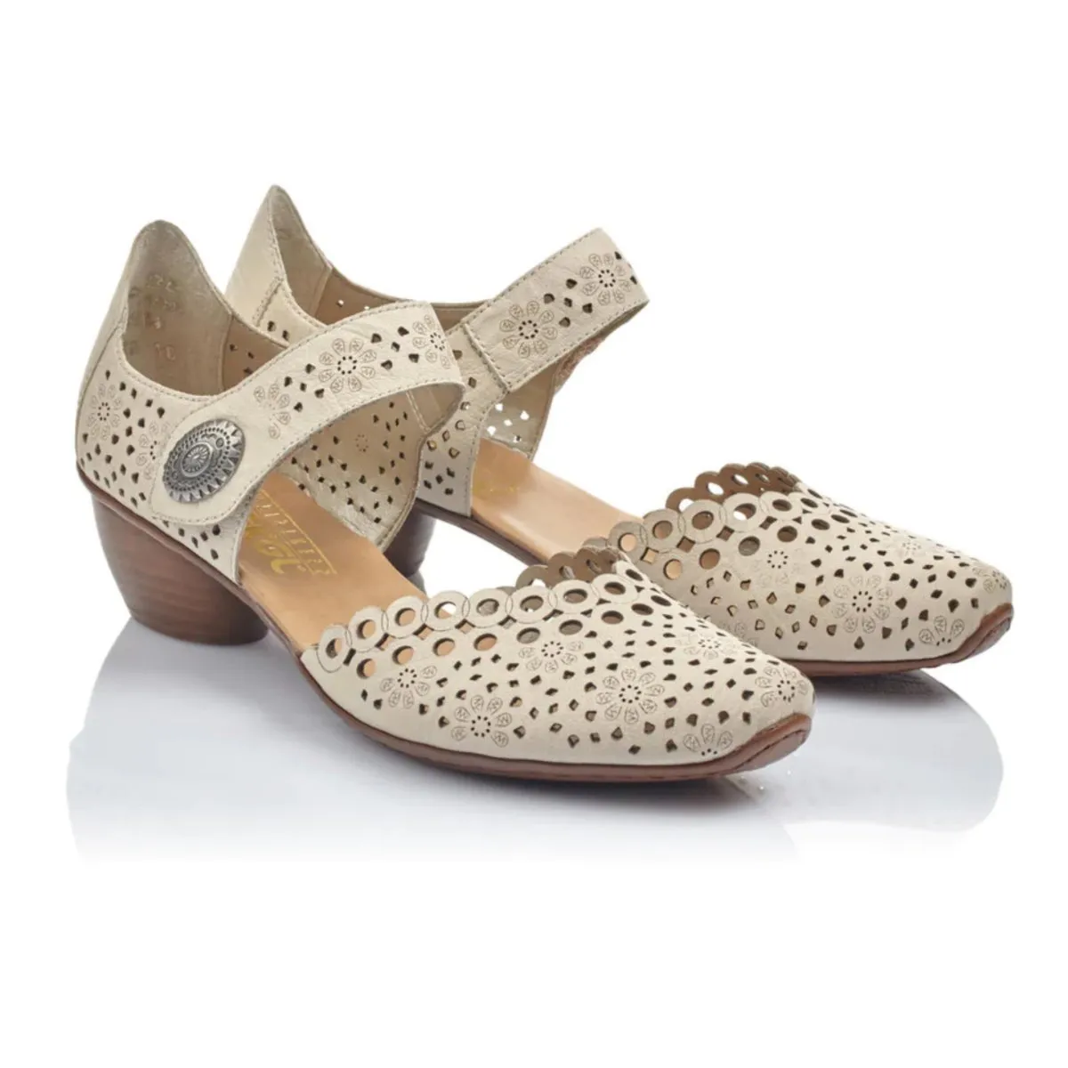 Rieker Femmes 43753-60 Mirjam Cuir Crème