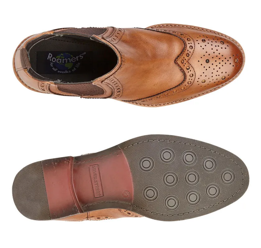 Bottes Dealer Brogue en Cuir Roamers - Chaussures Roamers