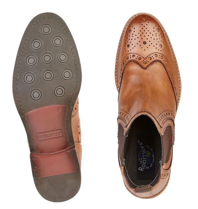 Bottes Dealer Brogue en Cuir Roamers - Chaussures Roamers