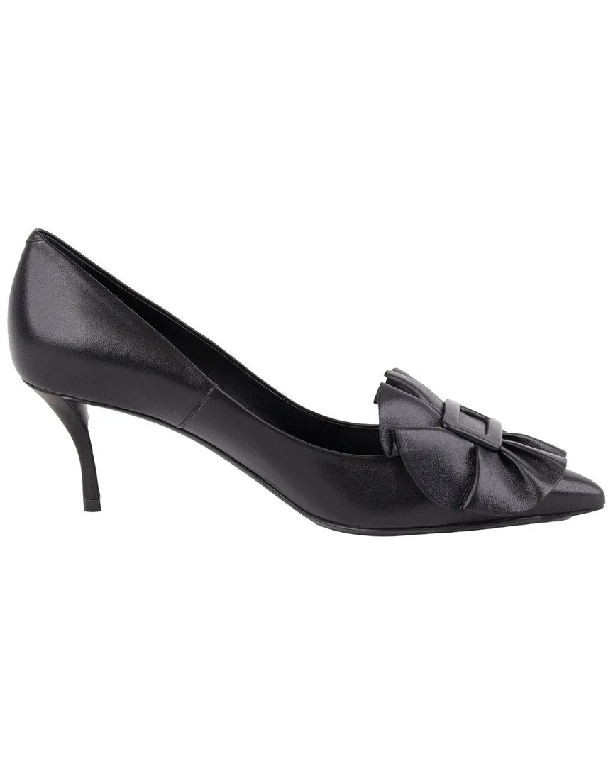 Escarpins en cuir Roger Vivier à boucle festonnée_Roger-Vivier
