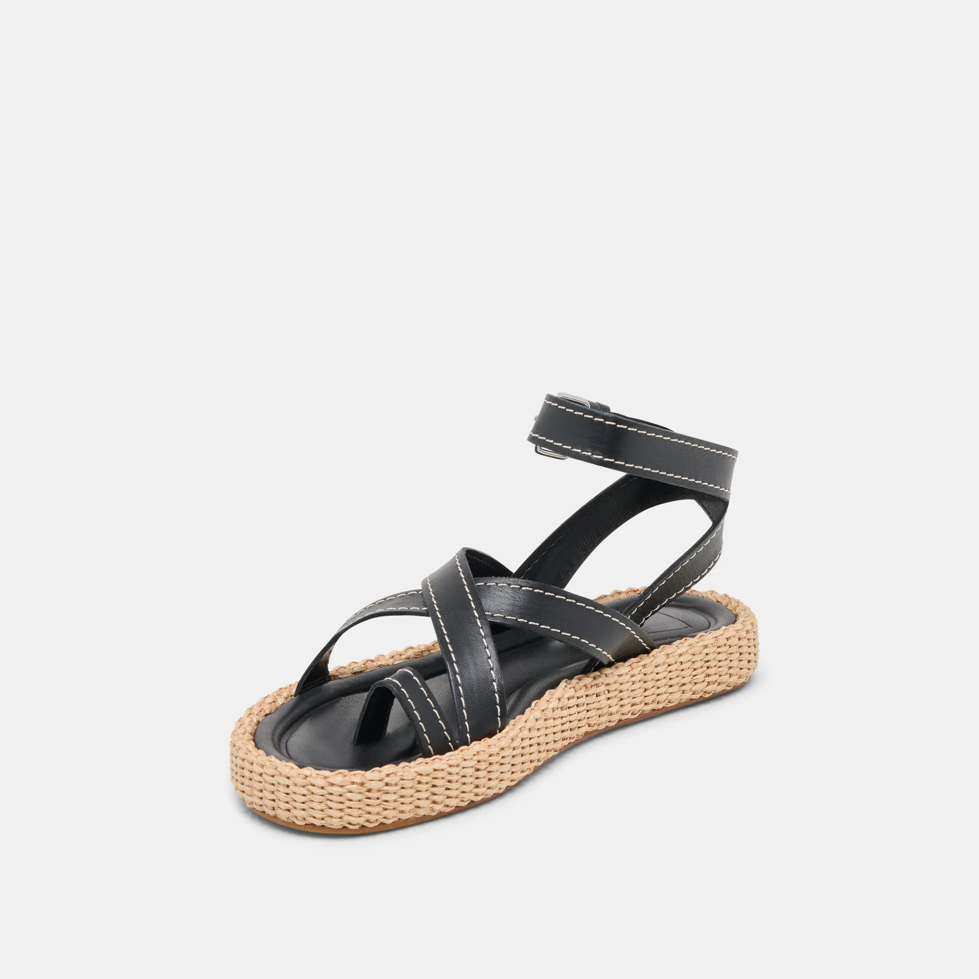 SANDALES ROXIE EN CUIR NOIR