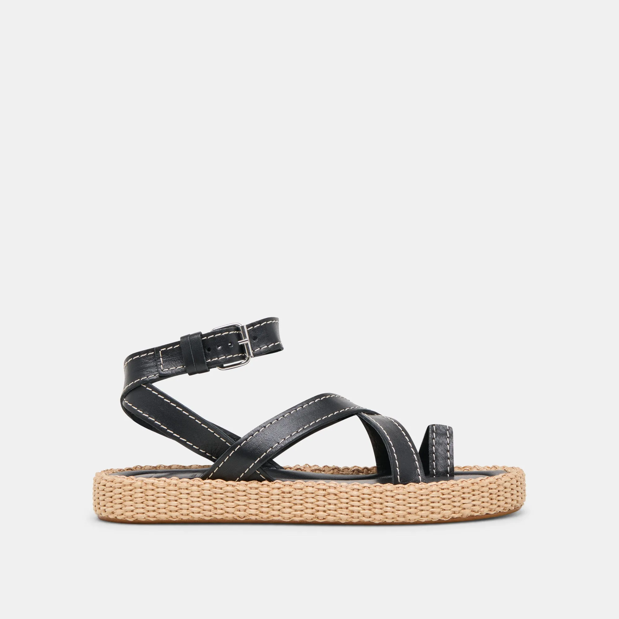 SANDALES ROXIE EN CUIR NOIR