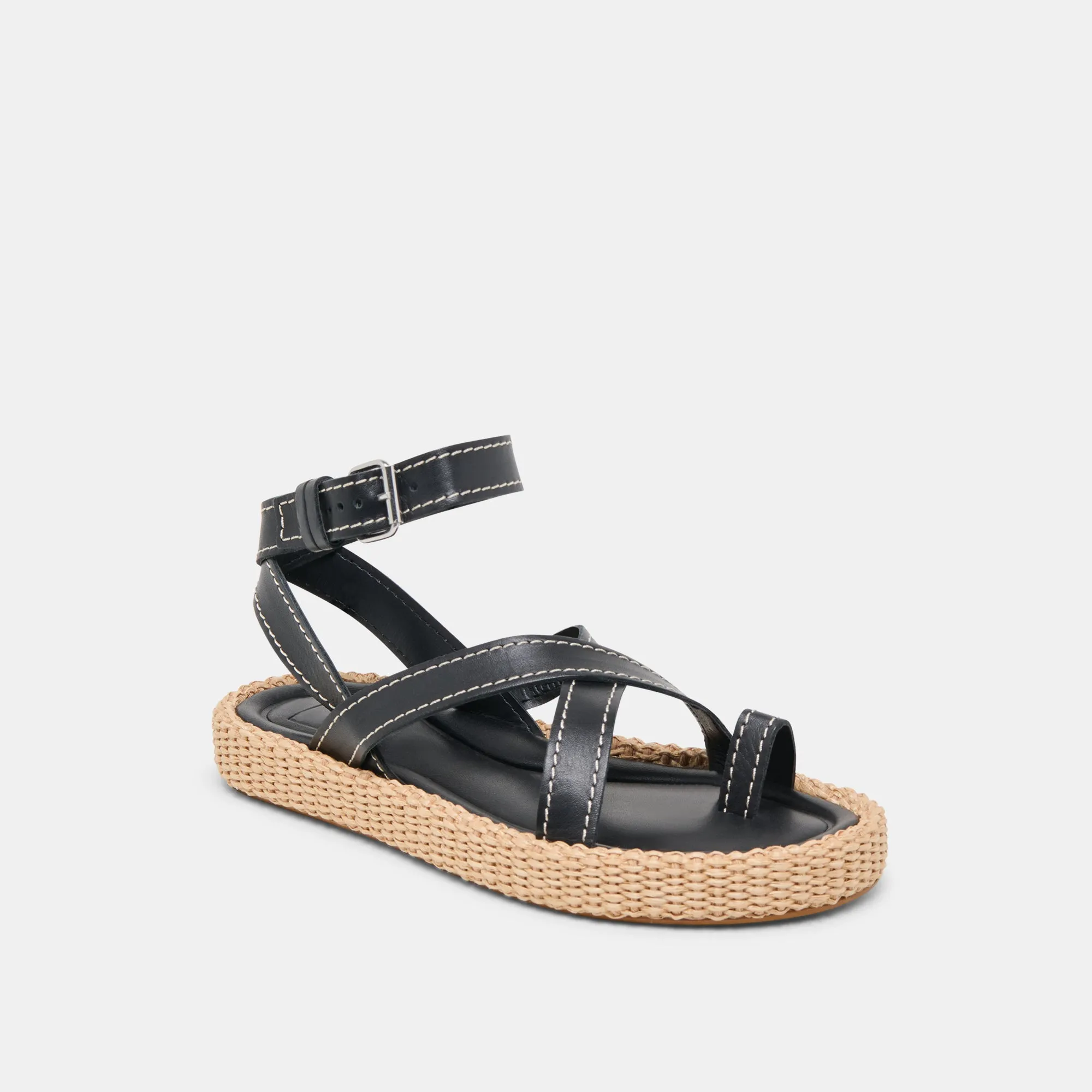 SANDALES ROXIE EN CUIR NOIR