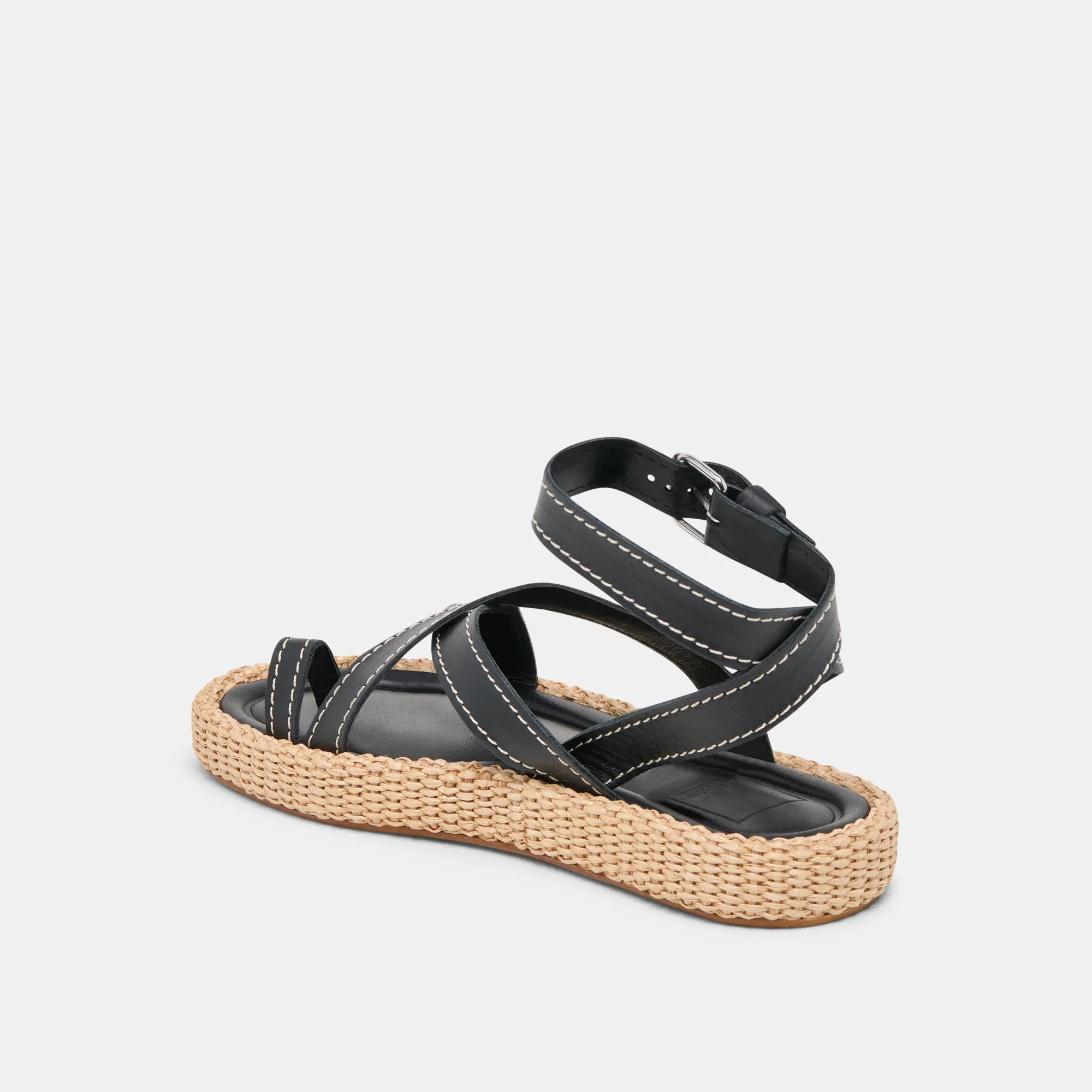 SANDALES ROXIE EN CUIR NOIR