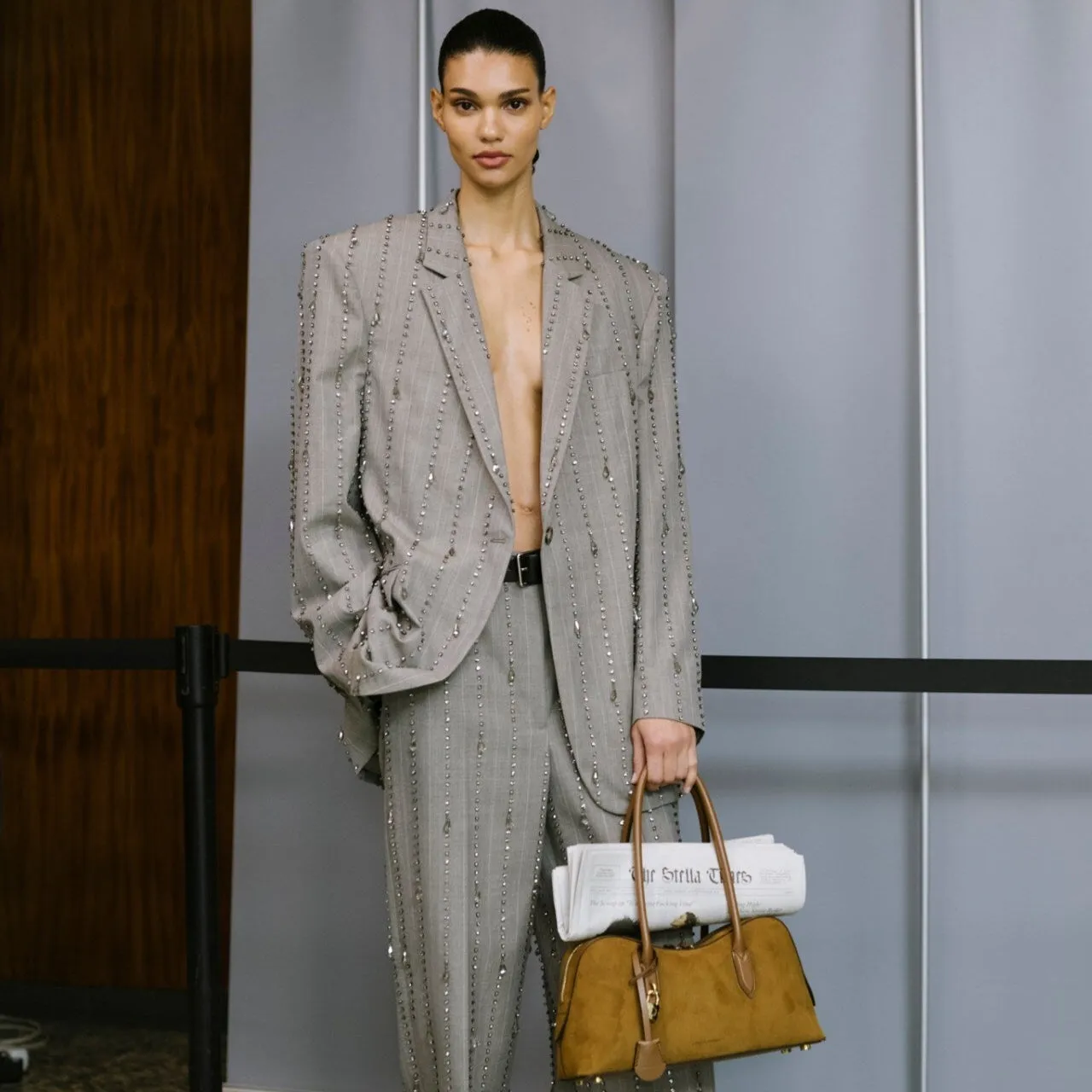 Sac bandoulière Ryder, en daim, couleur Brandy Bags_Stella Mccartney_Sacs
