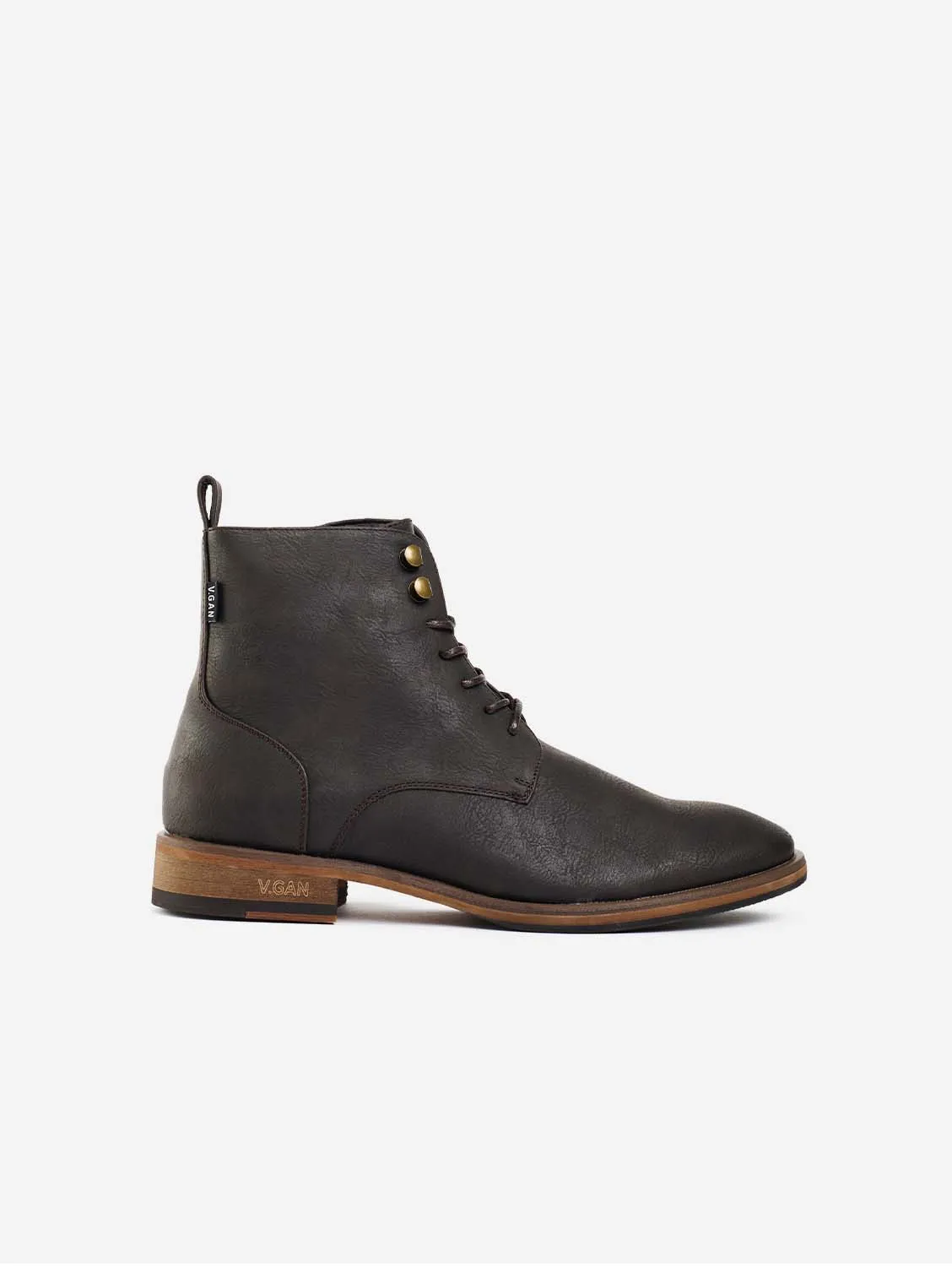 Bottes chevilles en similicuir vegan pour hommes Rye 2 | Marron