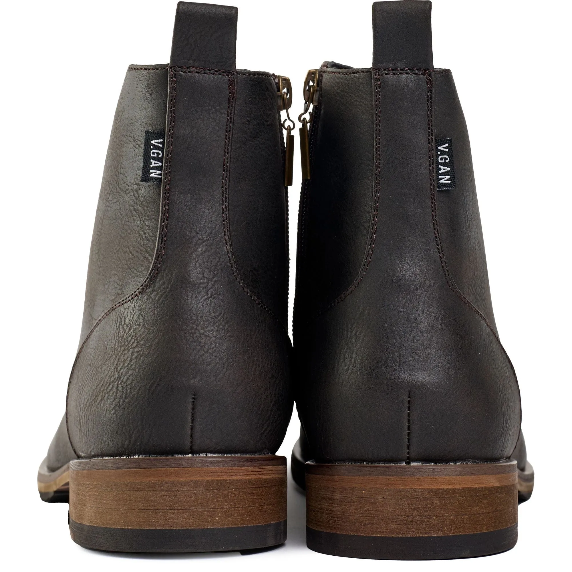 Bottes chevilles en similicuir vegan pour hommes Rye 2 | Marron