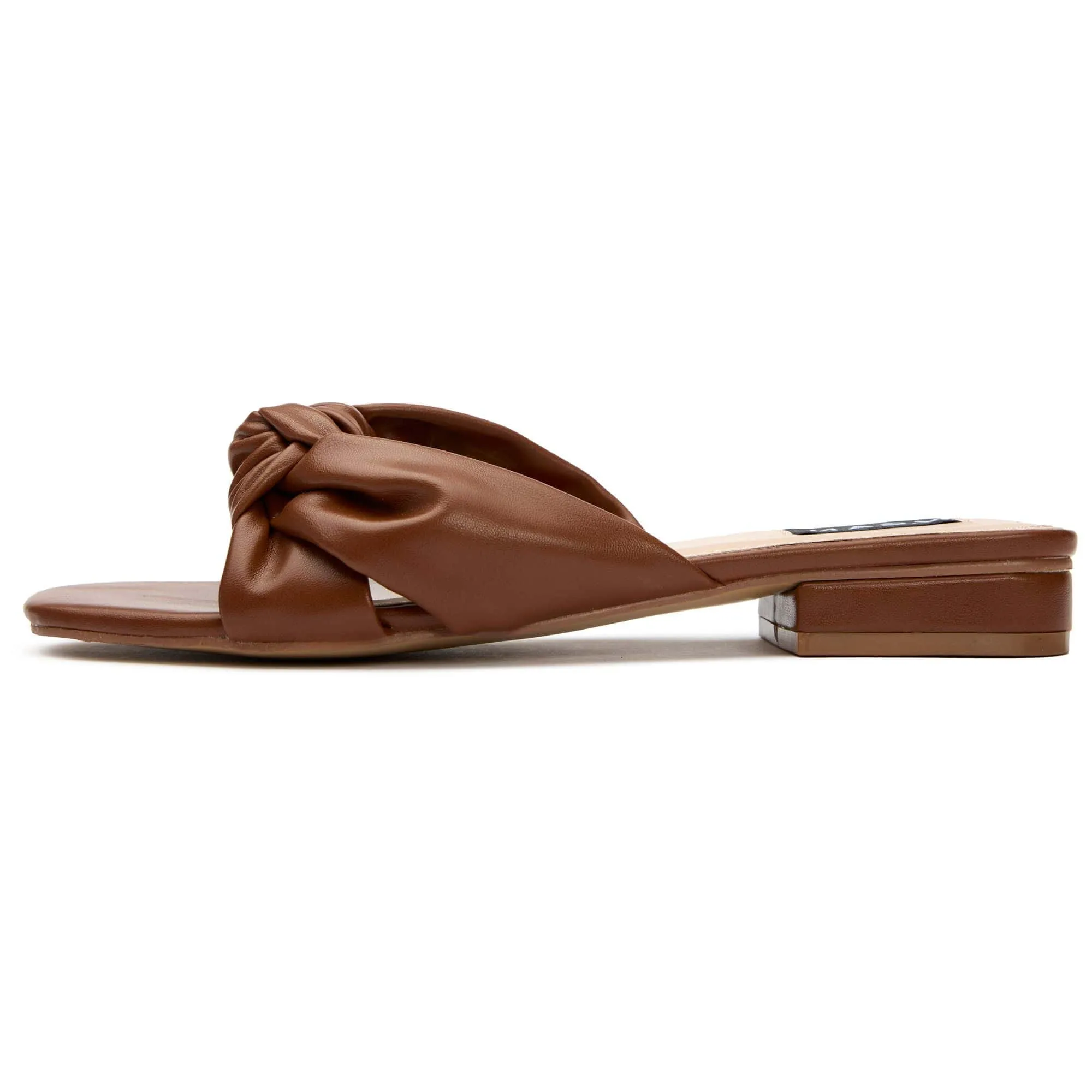 Sandales à nœud en similicuir vegan pour femmes Salsify | Beige