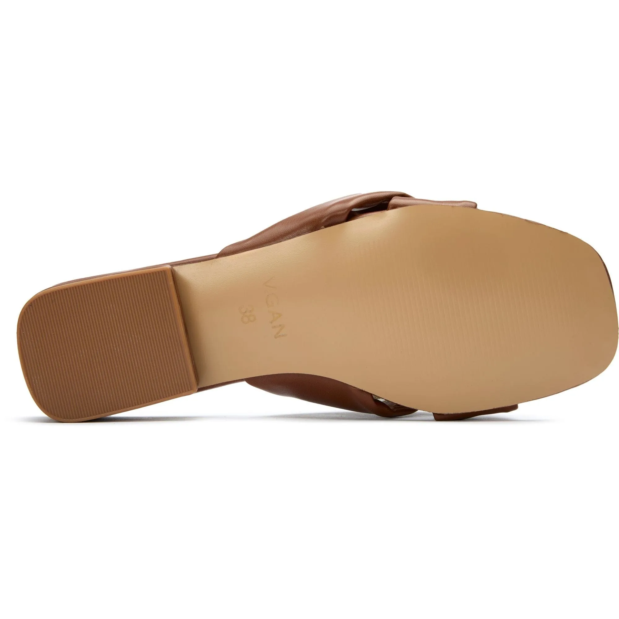 Sandales à nœud en similicuir vegan pour femmes Salsify | Beige