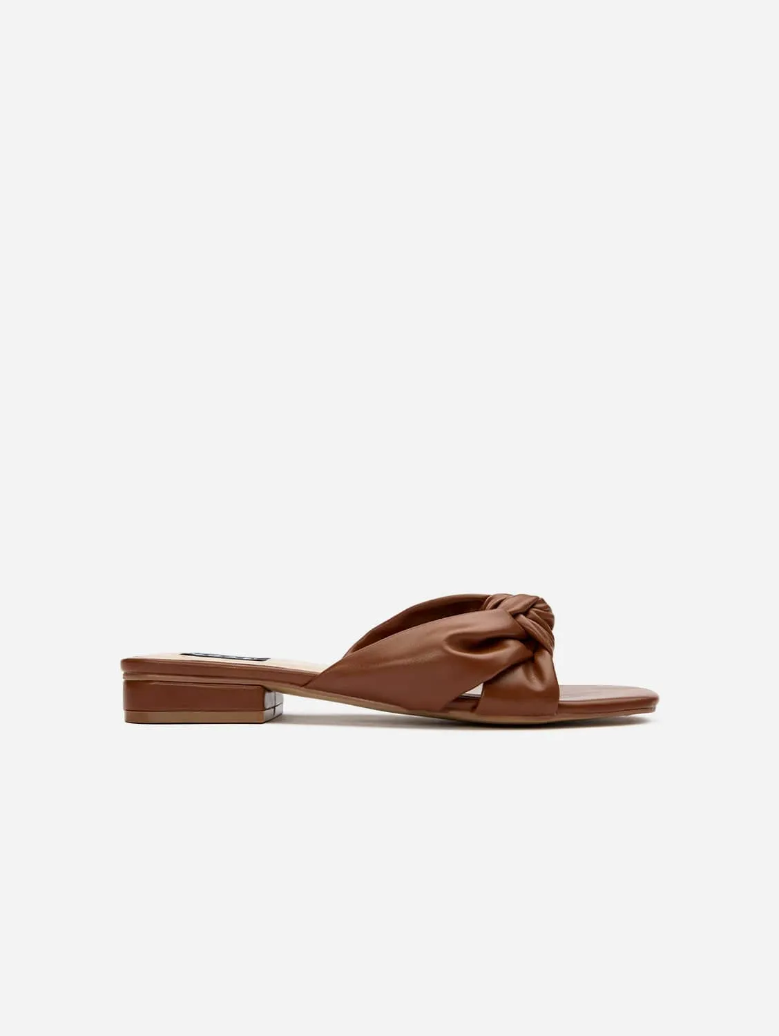 Sandales à nœud en similicuir vegan pour femmes Salsify | Beige