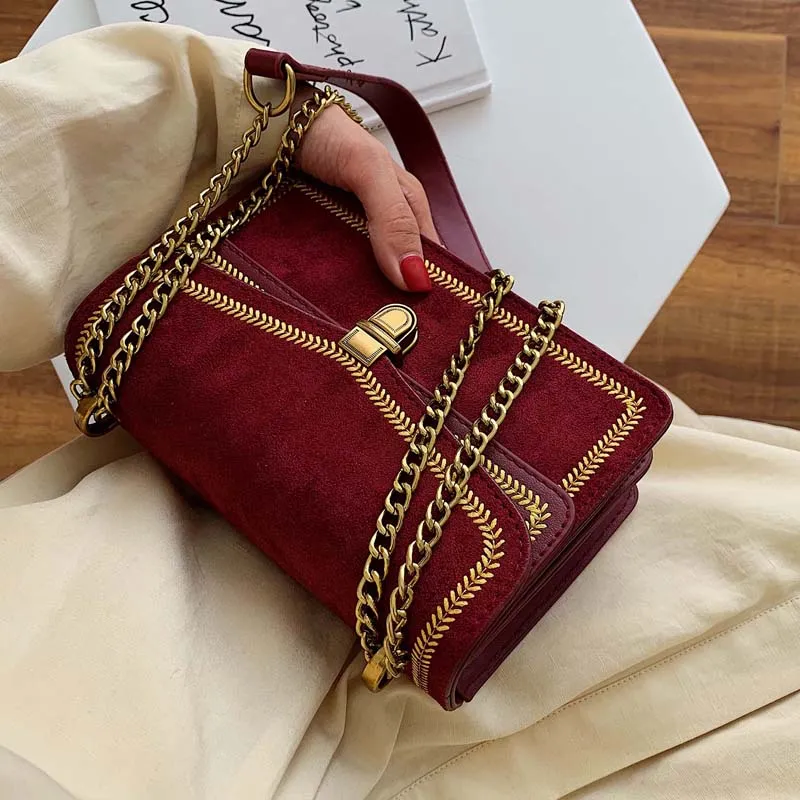 Sacs Bandoulière en Cuir Brossé pour Femmes 2020, Sac Messager à Chaîne, Sac à Main de Voyage Luxe pour Dame, Sacs et Pochettes Fashion Nova