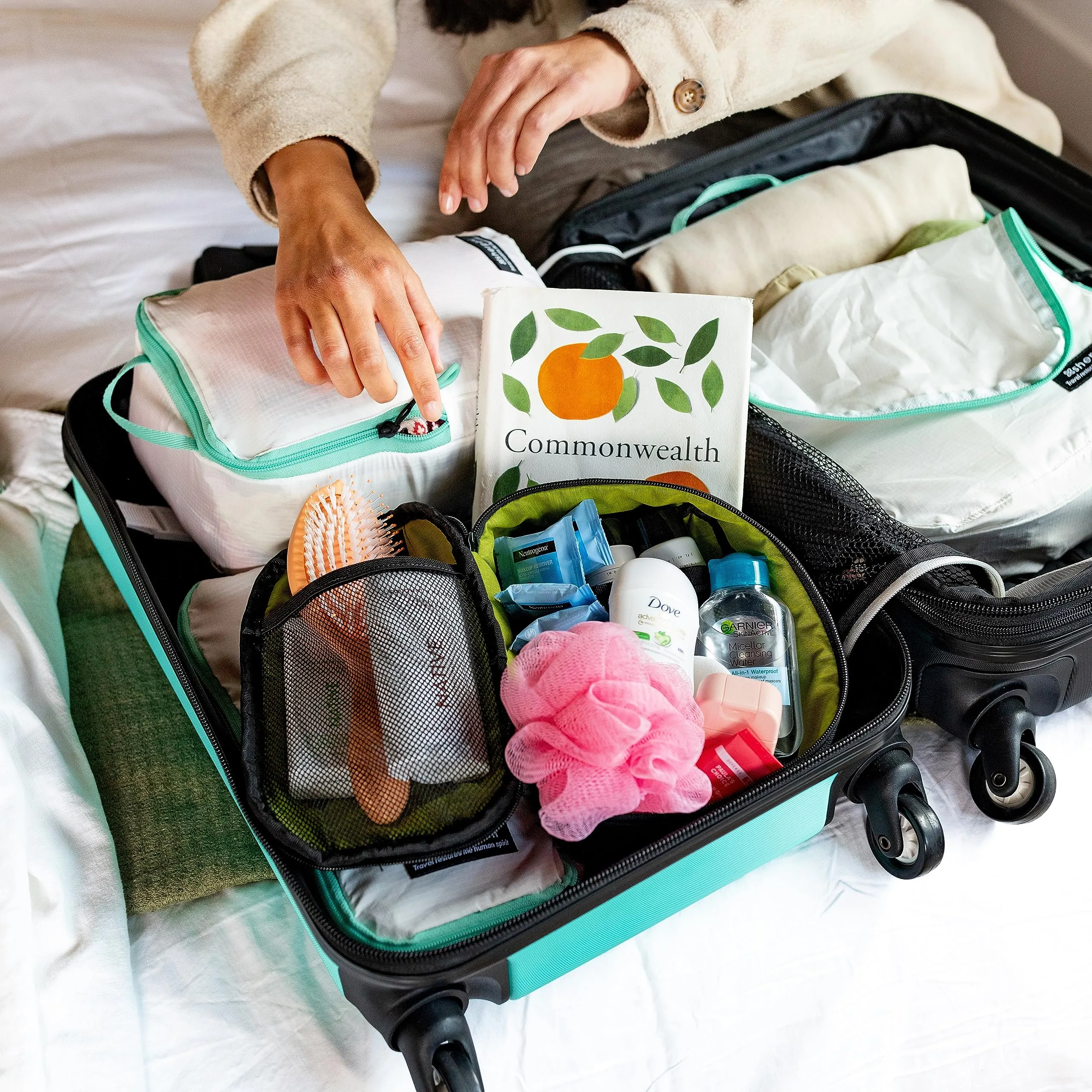 Sherpani Atlas, Accessoire de Voyage, Sac Organisateur pour Câbles Technologiques et Articles de Toilette pour Femmes Sherpani