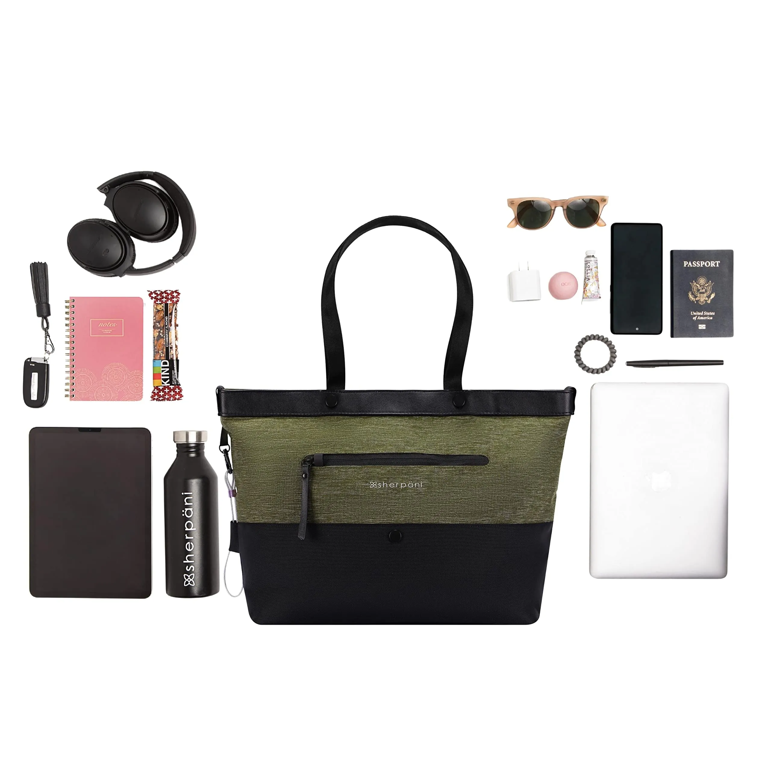 Sherpani Cali, Sac Fourre-Tout Anti-Vol, Sac de Voyage, Sac à Main, Sac pour Enseignante, Sac Fourre-Tout pour Femmes, Compatible avec Ordinateur Portable 15 Pouces (Sans Housse) Bags Sherpani