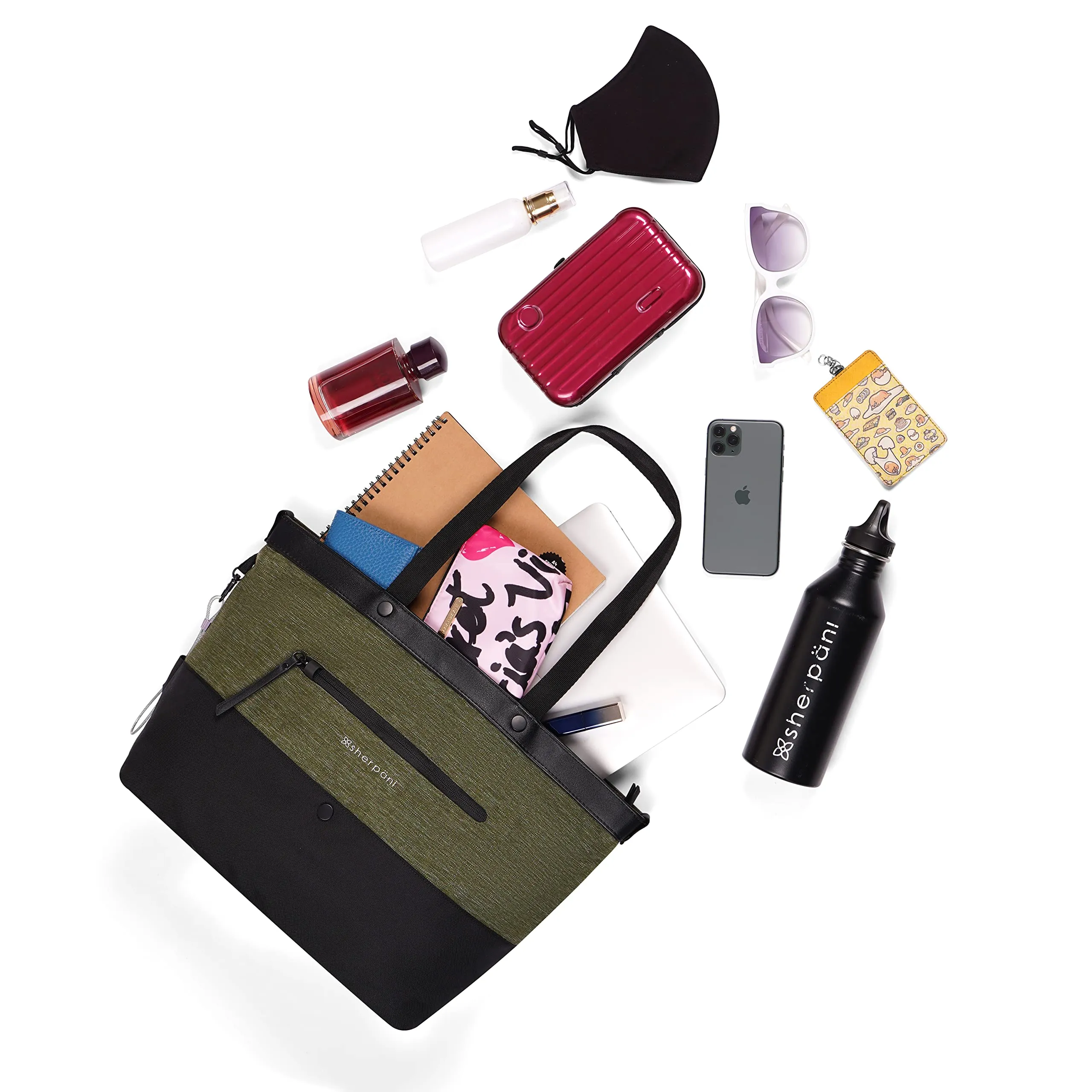 Sherpani Cali, Sac Fourre-Tout Anti-Vol, Sac de Voyage, Sac à Main, Sac pour Enseignante, Sac Fourre-Tout pour Femmes, Compatible avec Ordinateur Portable 15 Pouces (Sans Housse) Bags Sherpani