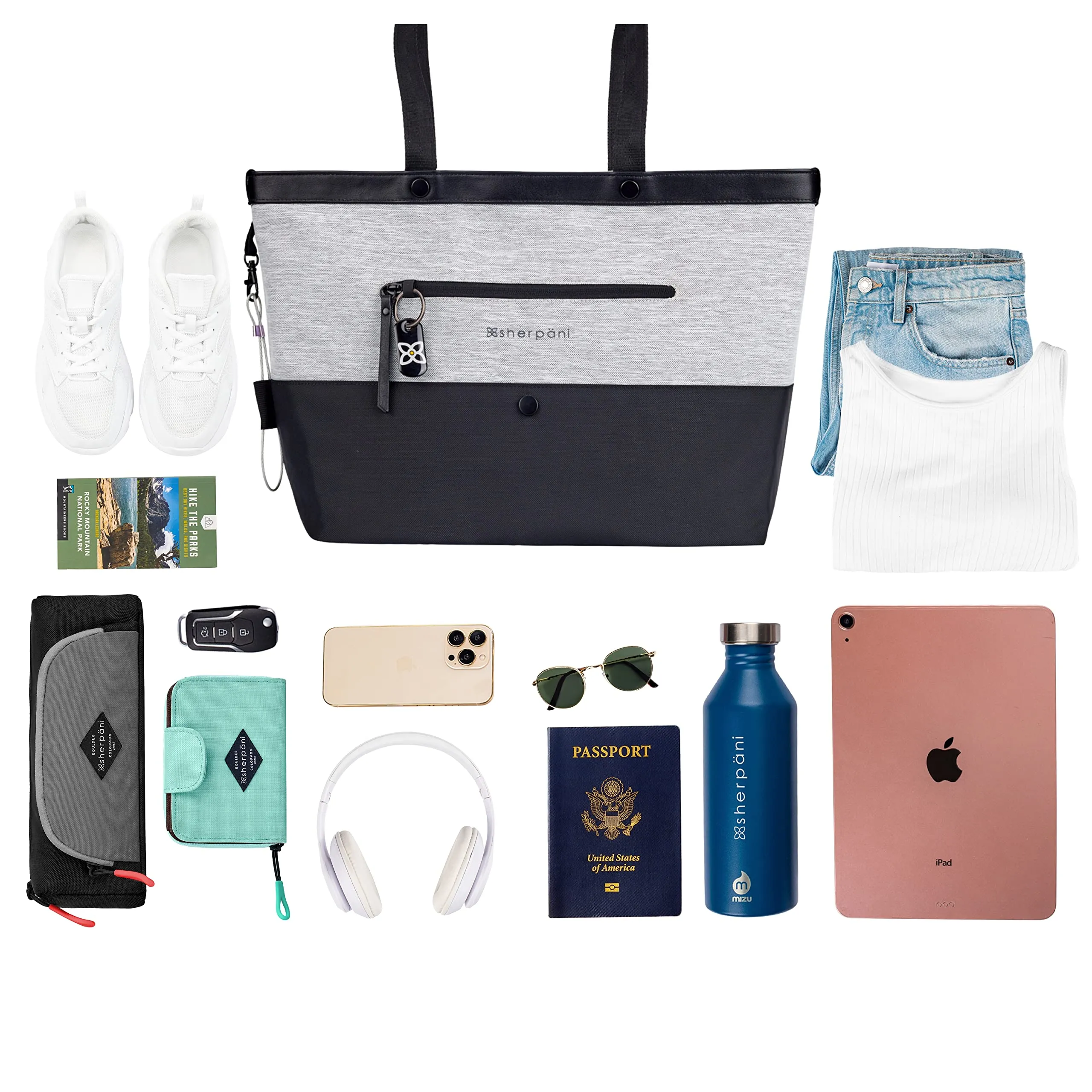 Sherpani Cali, Sac Fourre-Tout Anti-Vol, Sac de Voyage, Sac à Main, Sac pour Enseignante, Sac Fourre-Tout pour Femmes, Compatible avec Ordinateur Portable 15 Pouces (Sans Housse) Bags Sherpani