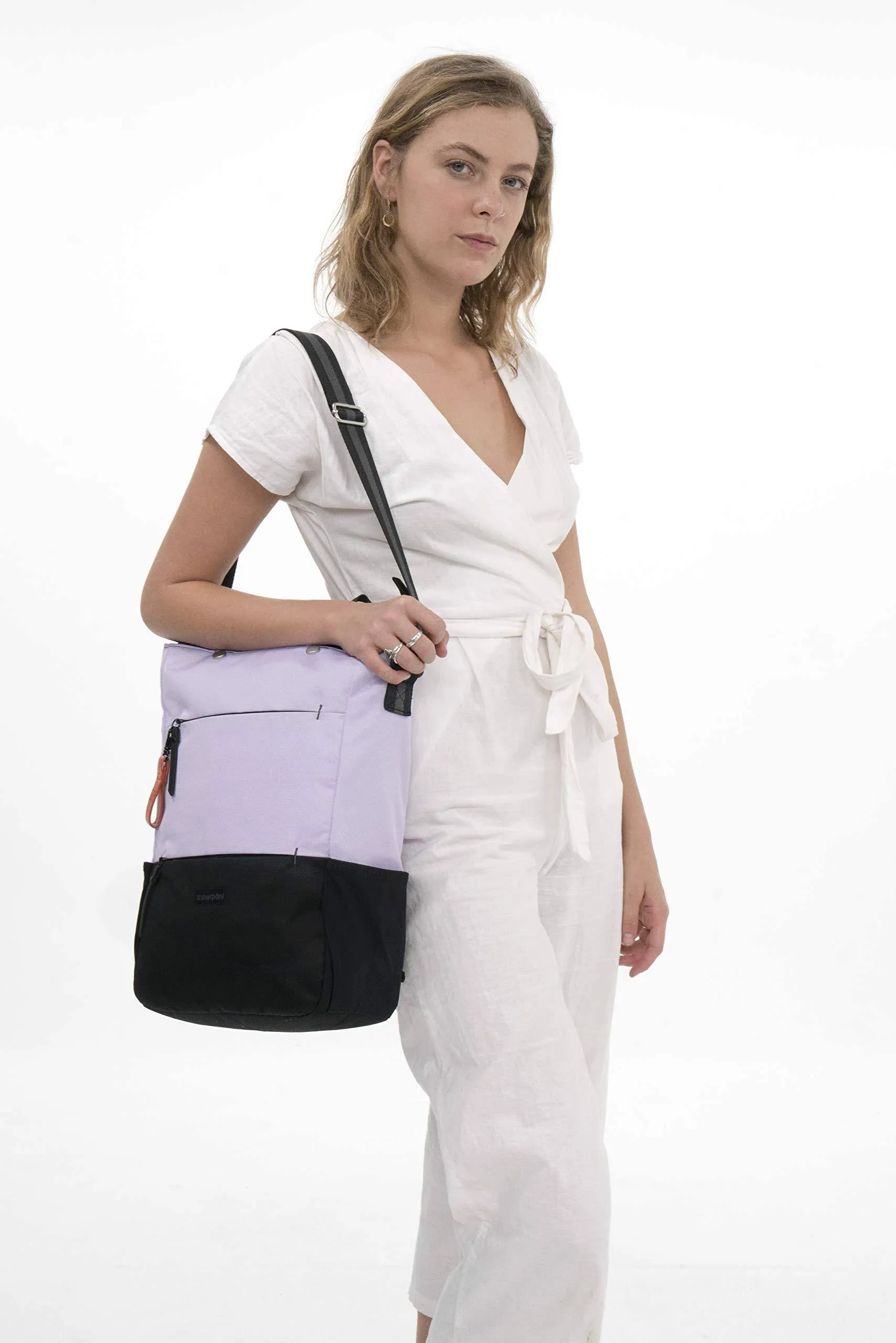 Sherpani Camden, Sac Nylon Convertible Sac à Dos Tote, Sac Tote, Sac Bandoulière pour Femmes, Protection RFID, Sac pour Ordinateur Portable 15 Pouces Sherpani