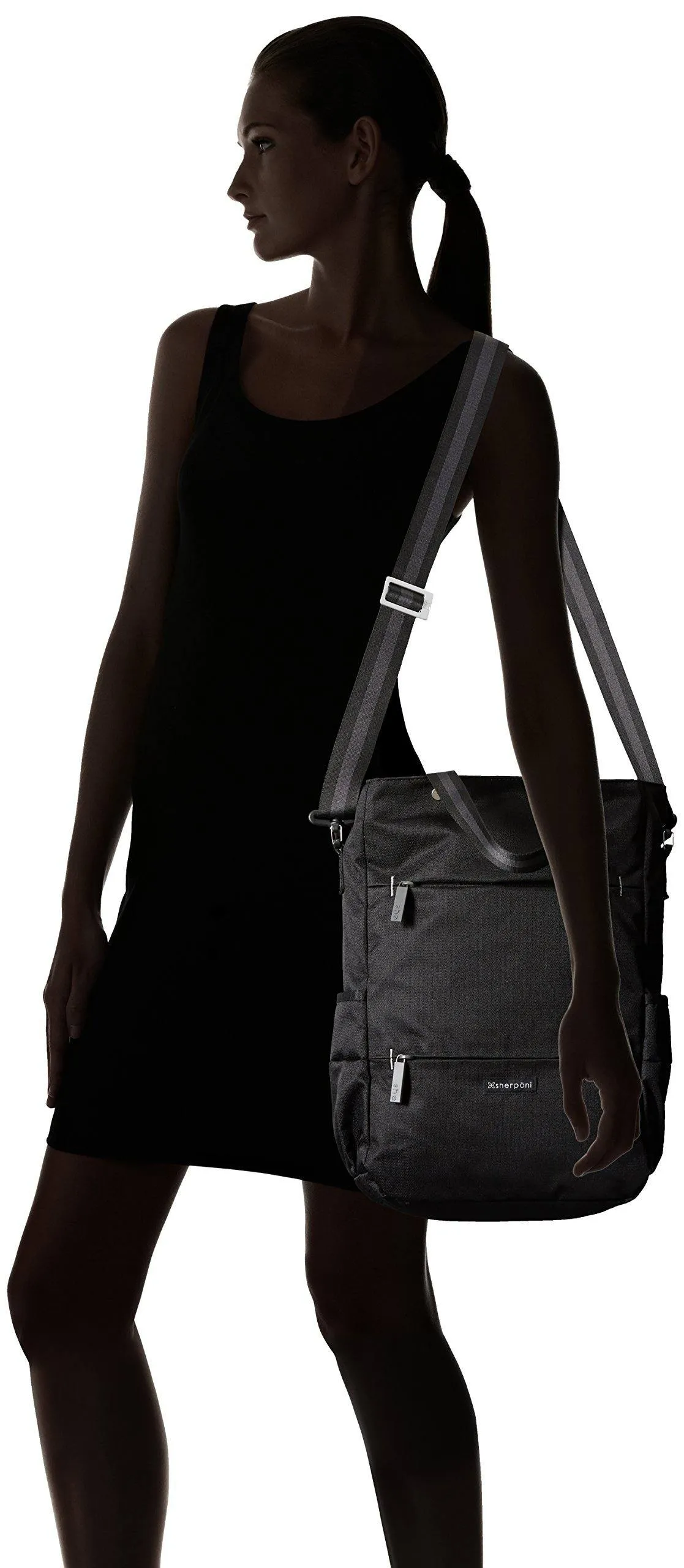 Sherpani Camden, Sac Nylon Convertible Sac à Dos Tote, Sac Tote, Sac Bandoulière pour Femmes, Protection RFID, Sac pour Ordinateur Portable 15 Pouces Sherpani