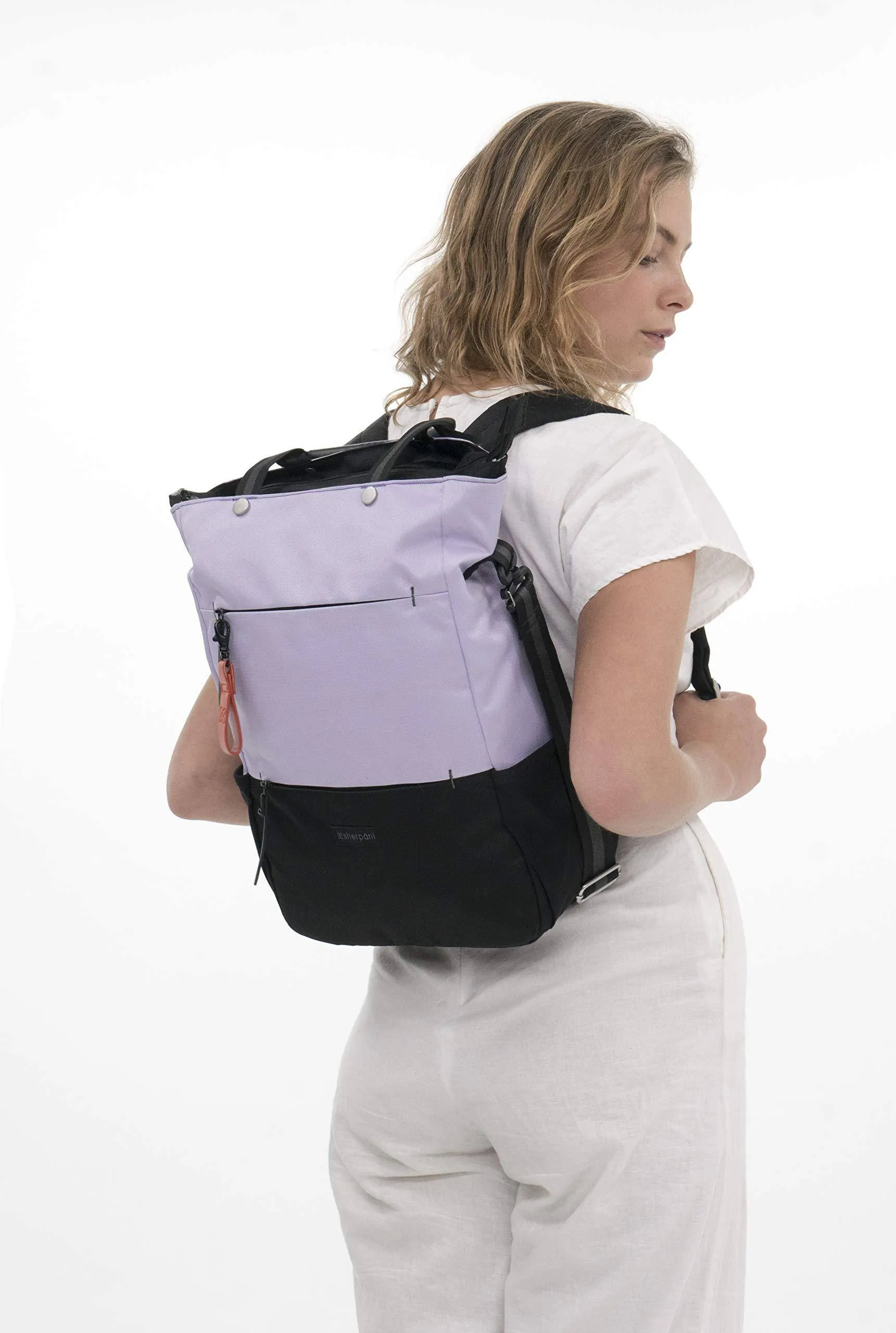 Sherpani Camden, Sac Nylon Convertible Sac à Dos Tote, Sac Tote, Sac Bandoulière pour Femmes, Protection RFID, Sac pour Ordinateur Portable 15 Pouces Sherpani