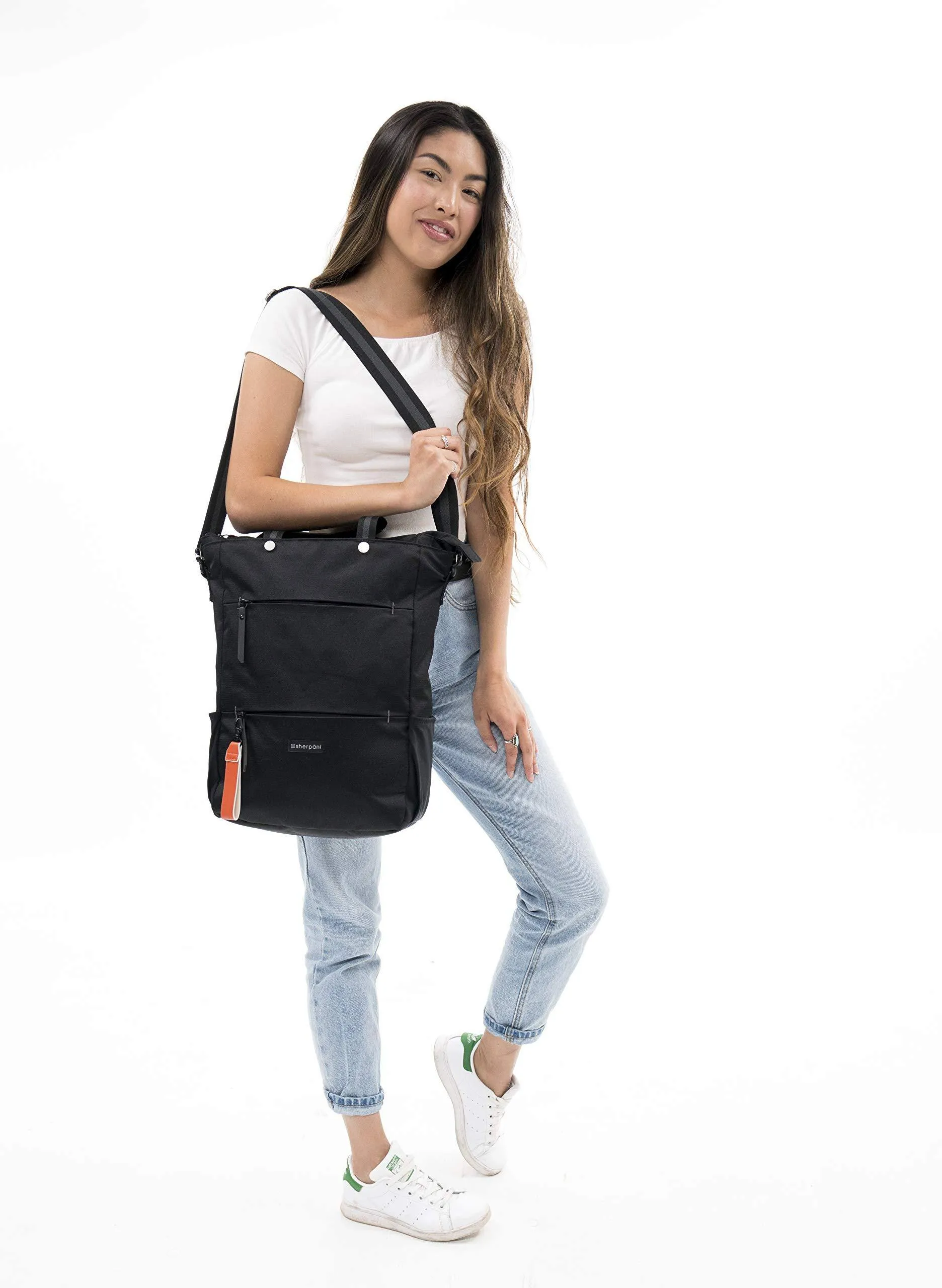Sherpani Camden, Sac Nylon Convertible Sac à Dos Tote, Sac Tote, Sac Bandoulière pour Femmes, Protection RFID, Sac pour Ordinateur Portable 15 Pouces Sherpani