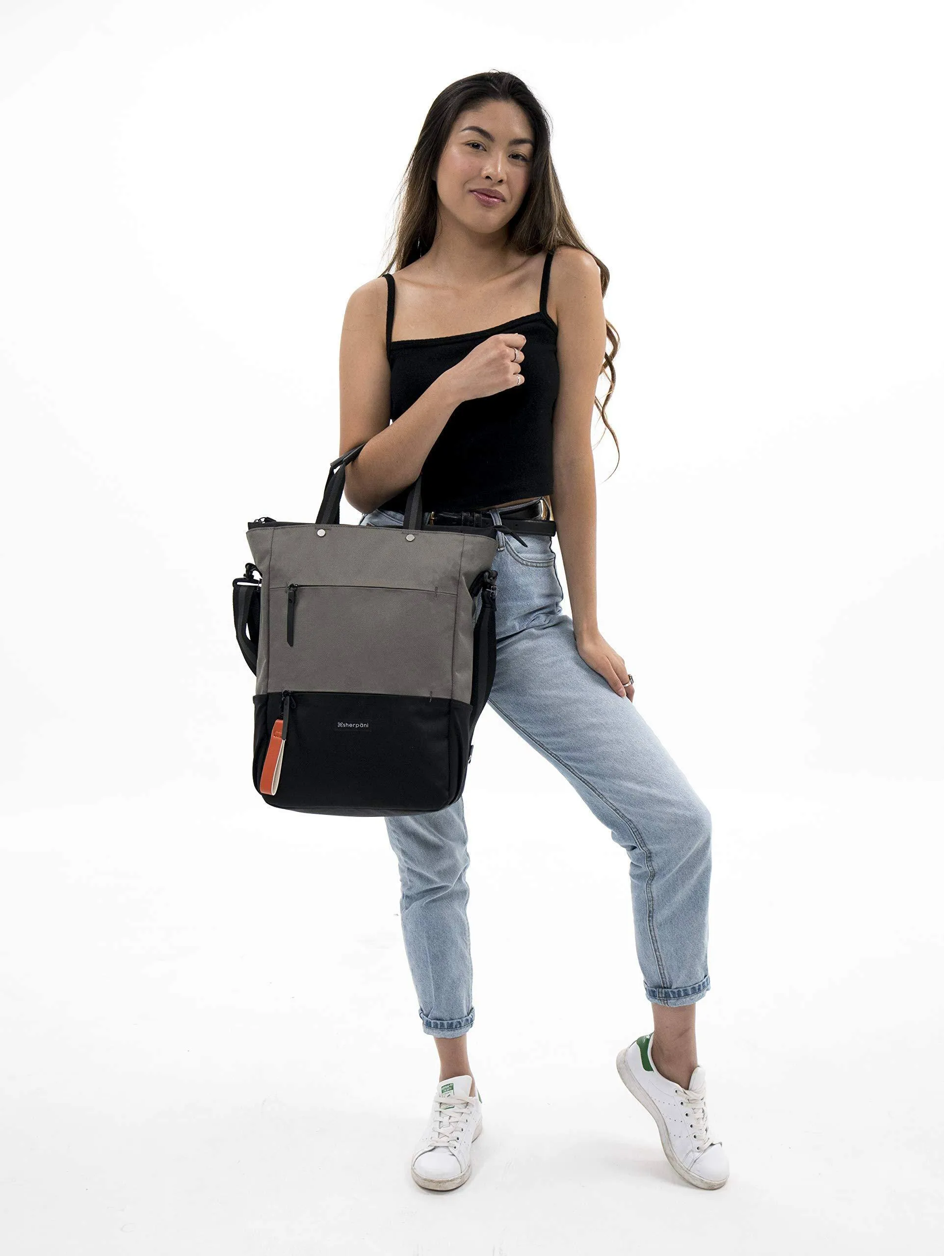 Sherpani Camden, Sac Nylon Convertible Sac à Dos Tote, Sac Tote, Sac Bandoulière pour Femmes, Protection RFID, Sac pour Ordinateur Portable 15 Pouces Sherpani