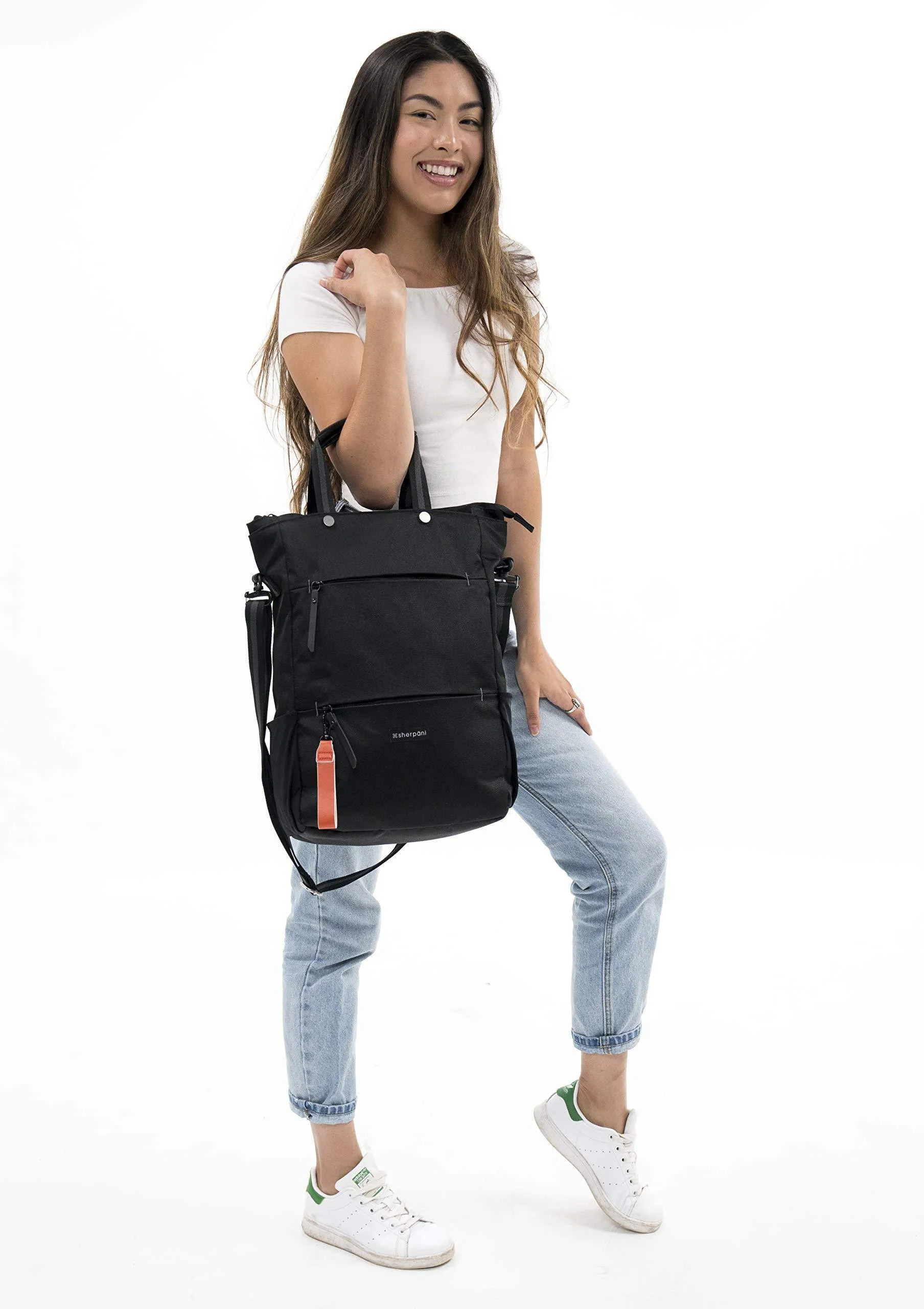 Sherpani Camden, Sac Nylon Convertible Sac à Dos Tote, Sac Tote, Sac Bandoulière pour Femmes, Protection RFID, Sac pour Ordinateur Portable 15 Pouces Sherpani