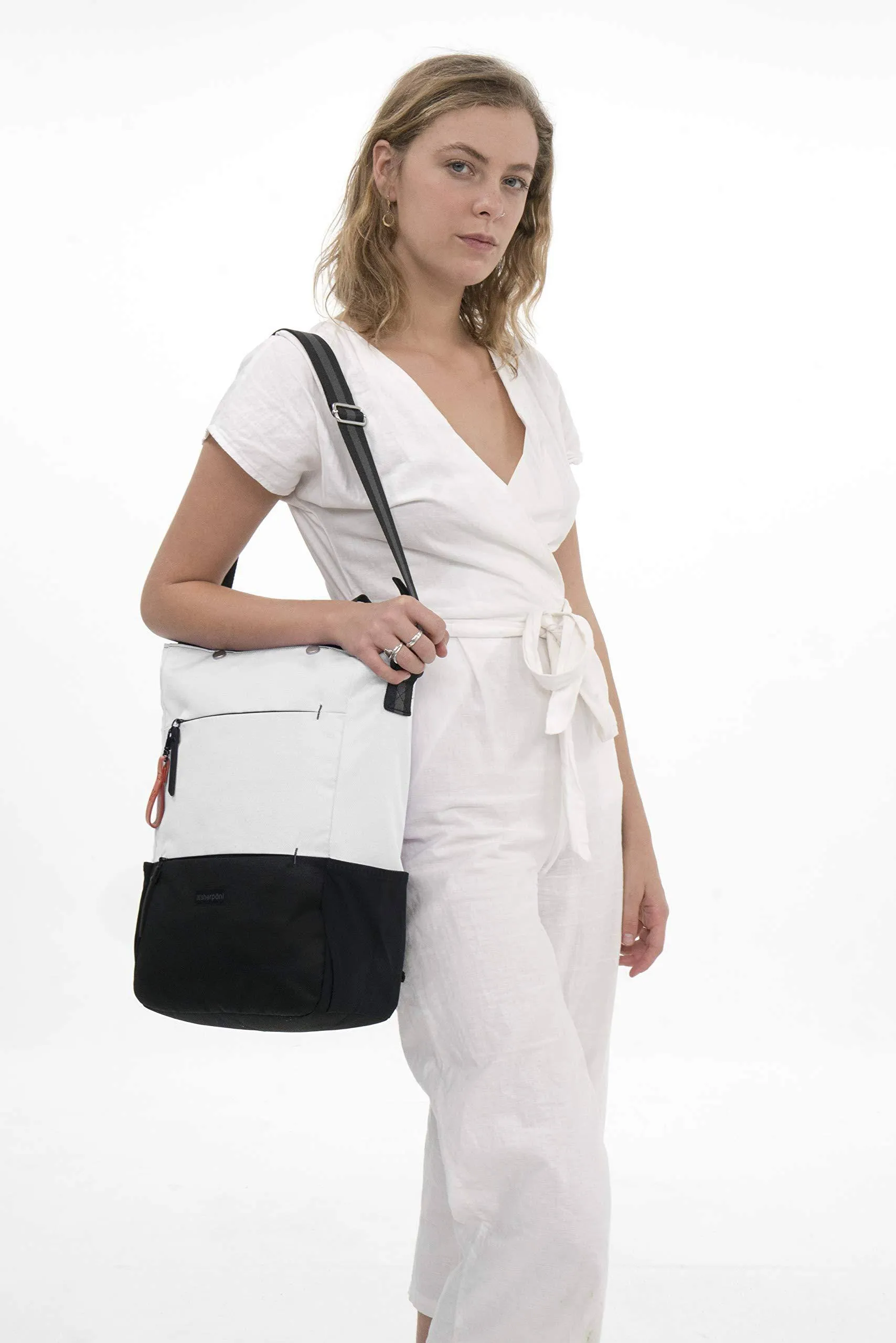 Sherpani Camden, Sac Nylon Convertible Sac à Dos Tote, Sac Tote, Sac Bandoulière pour Femmes, Protection RFID, Sac pour Ordinateur Portable 15 Pouces Sherpani