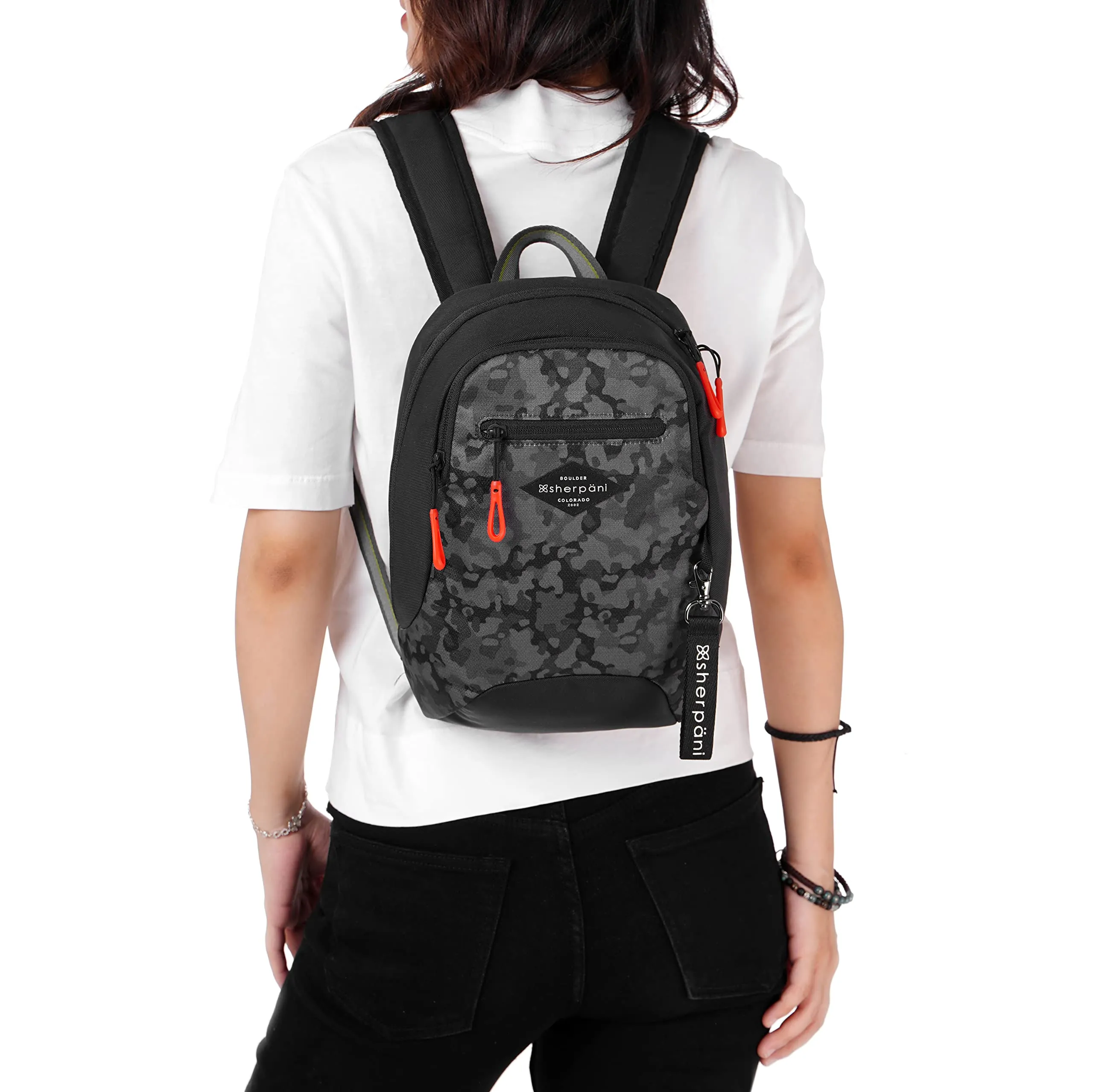 Sherpani Vespa, Mini Sac à Dos pour Femmes, Sac à Dos de Voyage, Protection RFID, Compatible avec les Tablettes de 10 Pouces, Sherpani