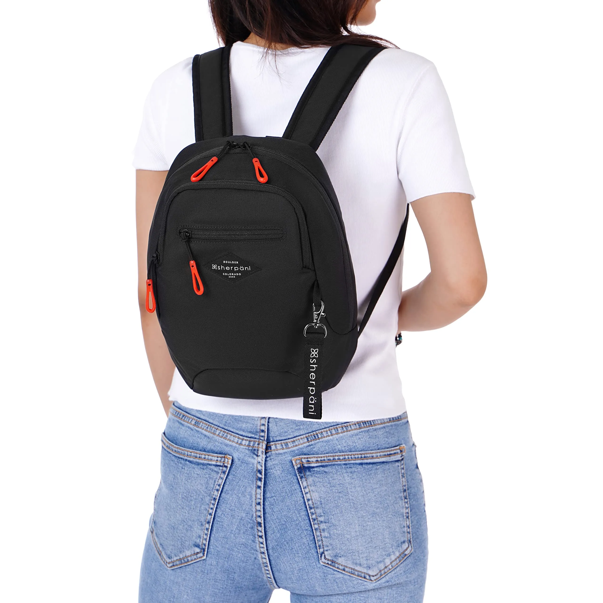 Sherpani Vespa, Mini Sac à Dos pour Femmes, Sac à Dos de Voyage, Protection RFID, Compatible avec les Tablettes de 10 Pouces, Sherpani