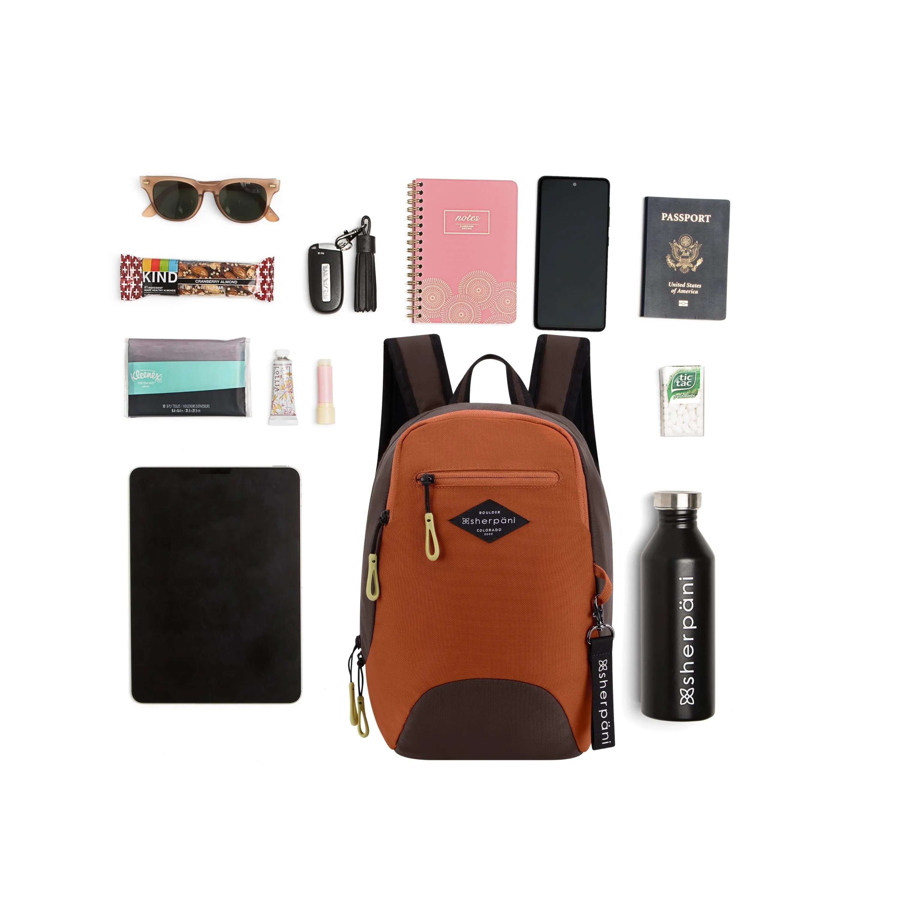 Sherpani Vespa, Mini Sac à Dos pour Femmes, Sac à Dos de Voyage, Protection RFID, Compatible avec les Tablettes de 10 Pouces, Sherpani