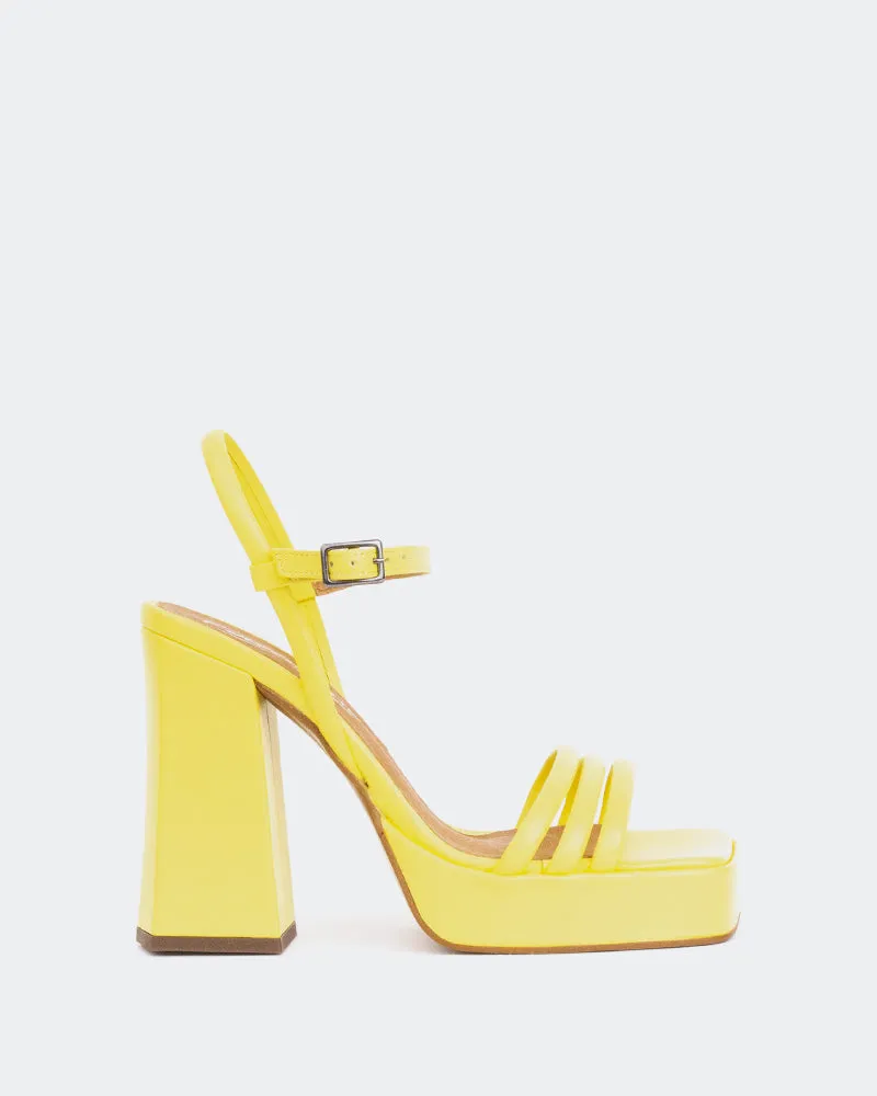 Cuir jaune vibrante