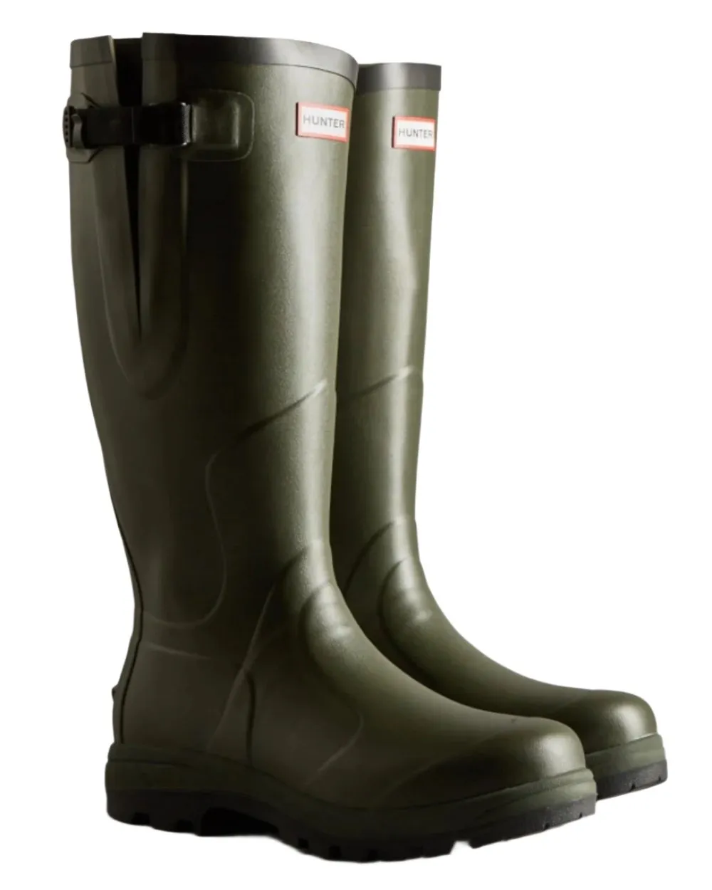 Bottes en caoutchouc Hunter Wellies Hunter Balmoral à réglage latéral classiques unisexes
