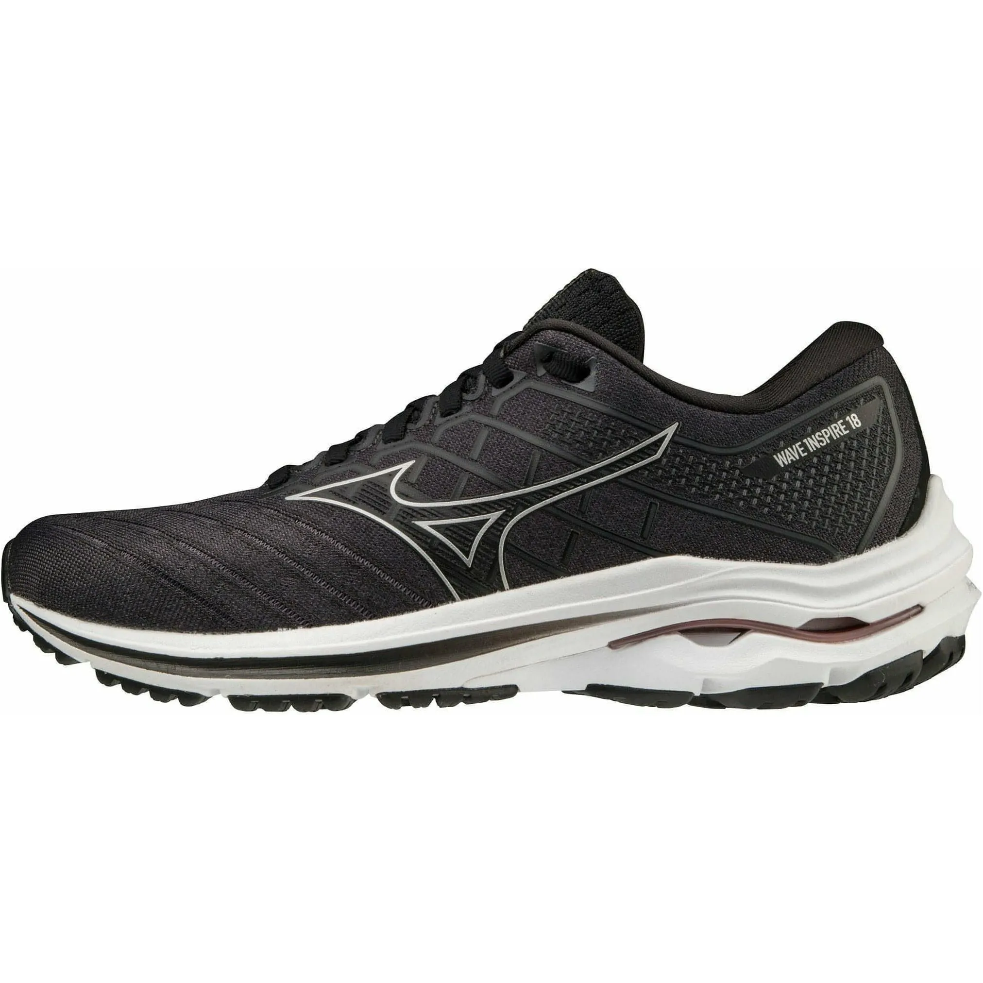 Chaussures de course Mizuno Wave Inspire 18 WIDE FIT (D) pour femmes - Noir