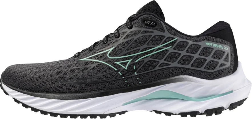 Chaussures de course Mizuno Wave Inspire 20 WIDE FIT (D) pour femme - Gris