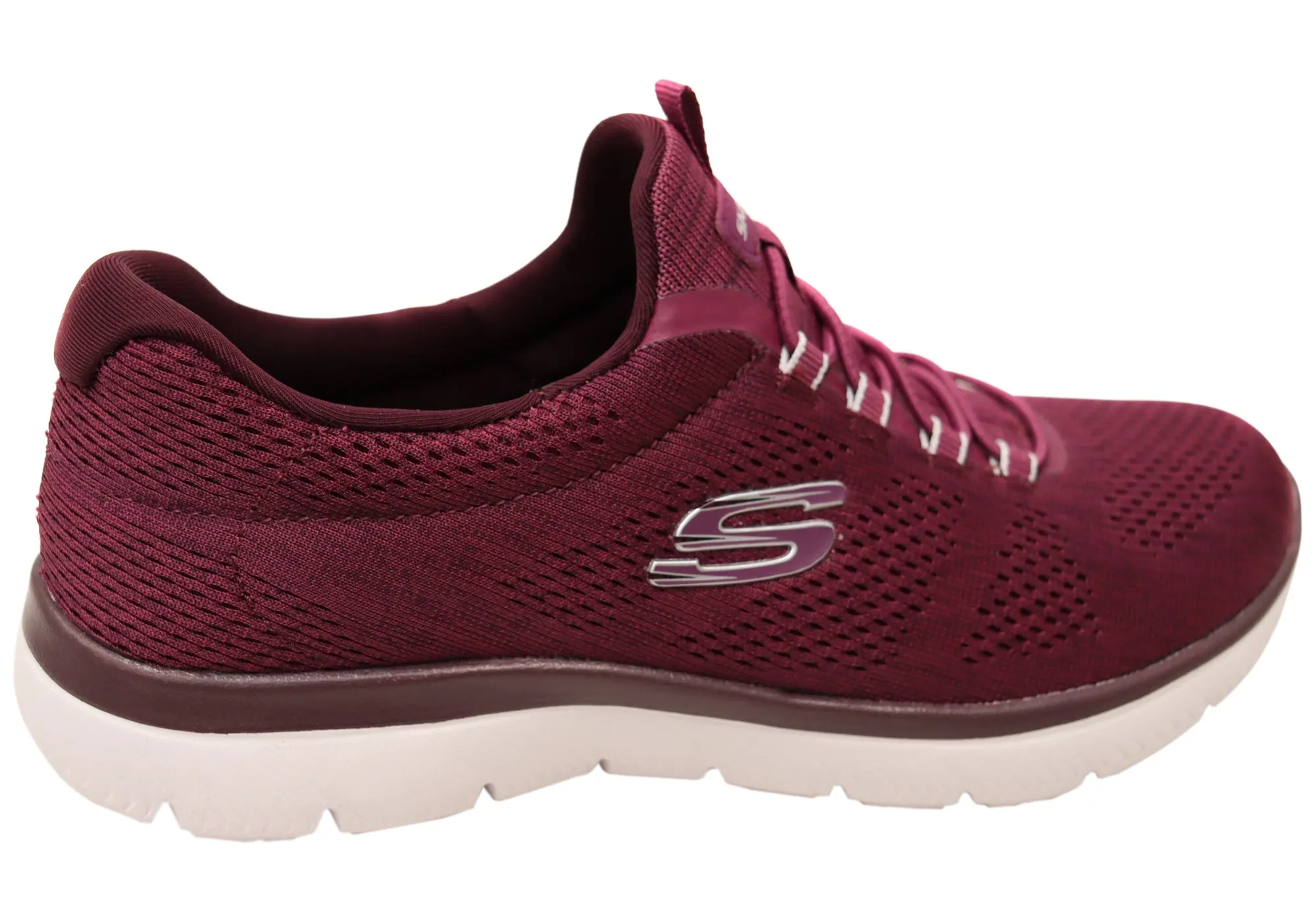 Skechers Femmes Summits Fun Flair Chaussures à Enfiler avec Mousse Mémoire Skechers
