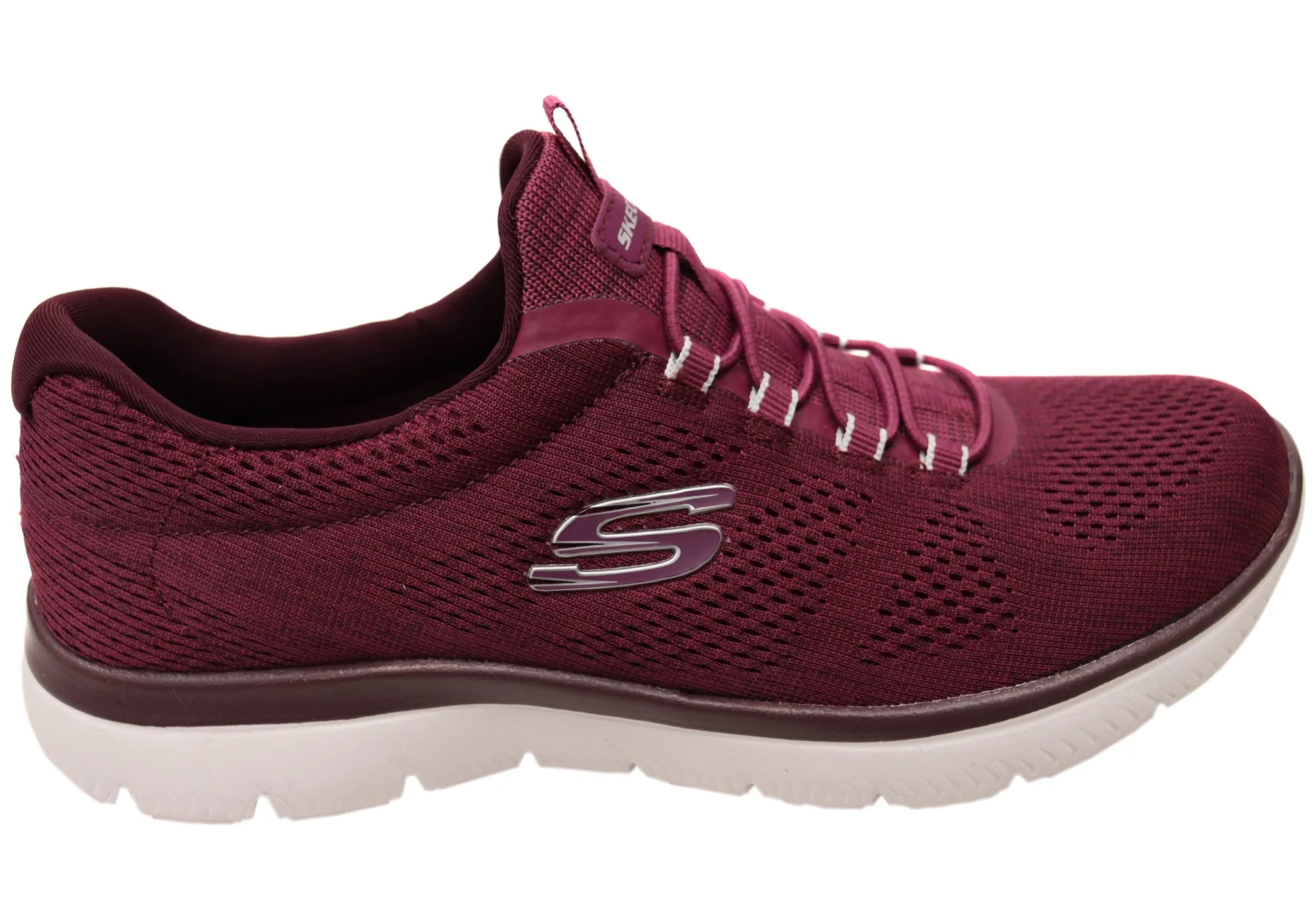 Skechers Femmes Summits Fun Flair Chaussures à Enfiler avec Mousse Mémoire Skechers