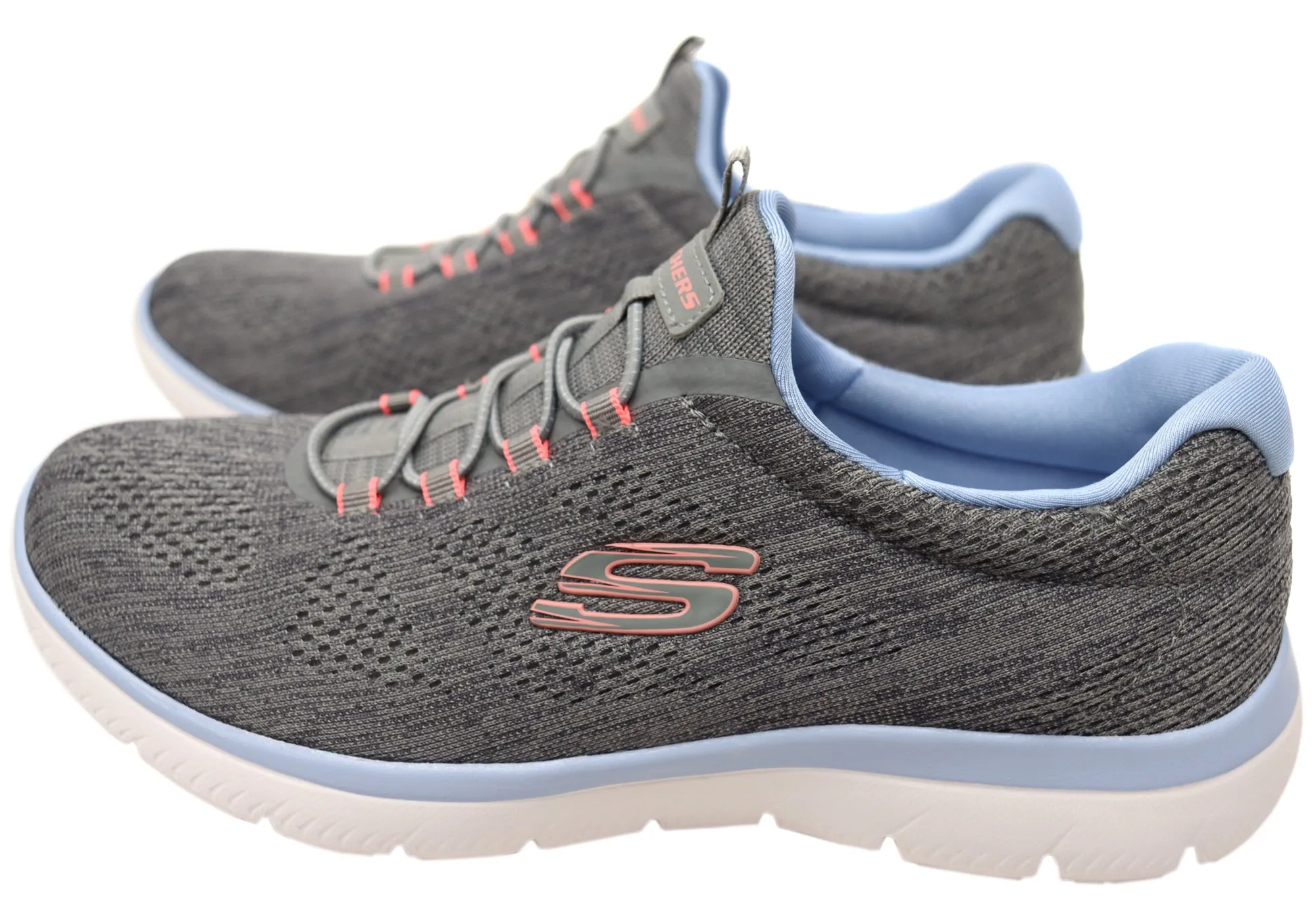 Skechers Femmes Summits Fun Flair Chaussures à Enfiler avec Mousse Mémoire Skechers