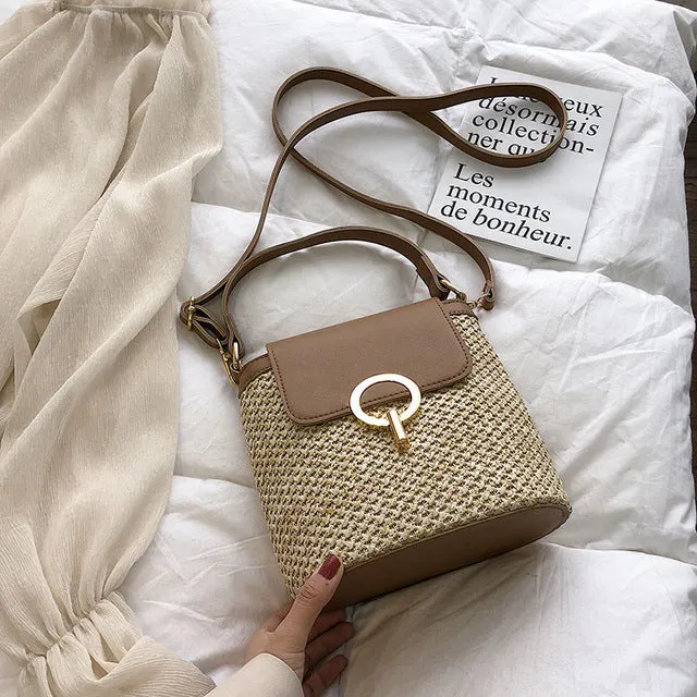 Petits sacs seau en paille pour femmes 2020, sacs bandoulière d'été, sacs à main pour dames, sacs de voyage et sacs à main pour femmes, sac messager à bandoulière tendance, sacs Fashion Nova