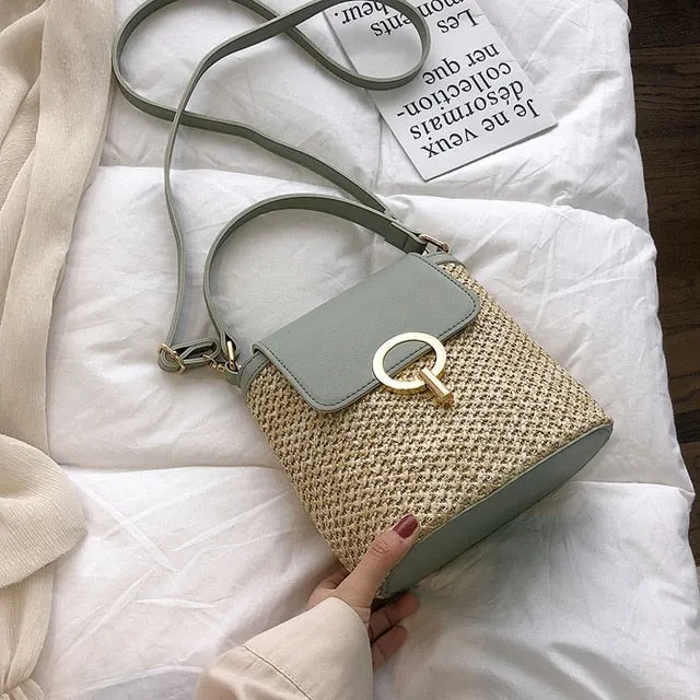 Petits sacs seau en paille pour femmes 2020, sacs bandoulière d'été, sacs à main pour dames, sacs de voyage et sacs à main pour femmes, sac messager à bandoulière tendance, sacs Fashion Nova