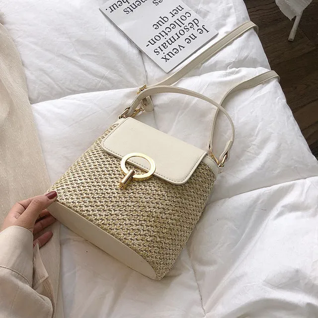 Petits sacs seau en paille pour femmes 2020, sacs bandoulière d'été, sacs à main pour dames, sacs de voyage et sacs à main pour femmes, sac messager à bandoulière tendance, sacs Fashion Nova